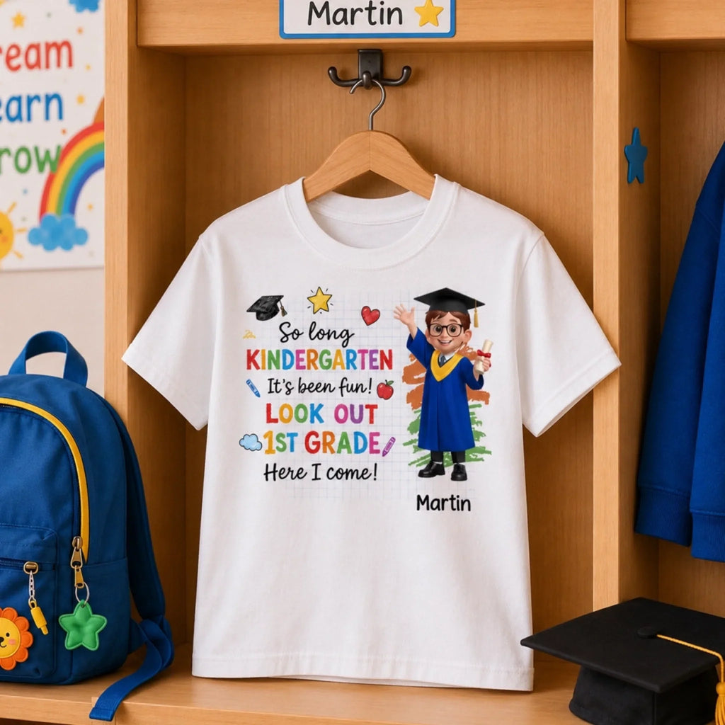 Custom Youth T-shirt - Personalized Back To School Gift For Kids - Kindergarten Is So Yesterday