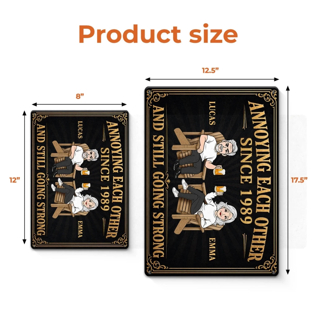 Custom Home Decor Metal Sign - Personalized  Anniversary Wedding Gifts For Husband And Wife, Him And Her - Annoying You Is My Hobby