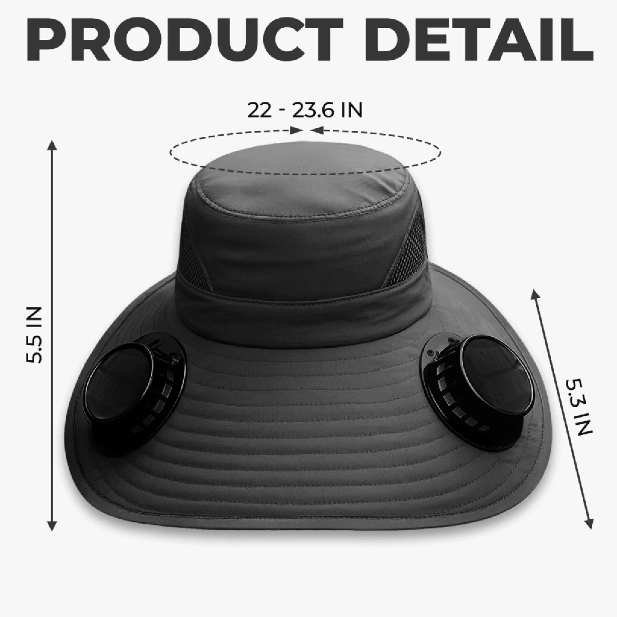 Custom Hat With Fans Solar Power - Personalized Birthday Garden Gifts For Gardeners - My Personal Oasis