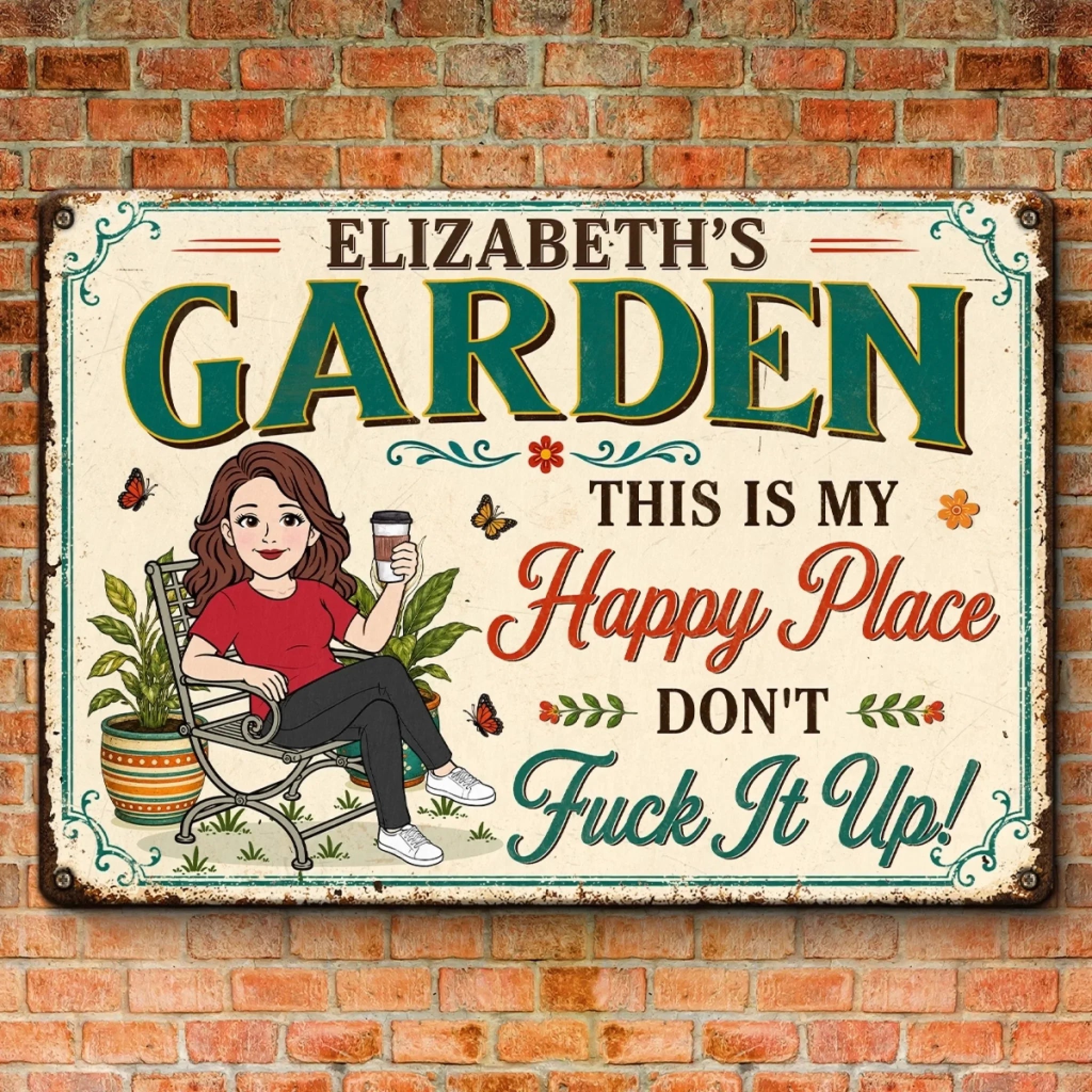 Custom Home Decor Metal Sign - Personalized  Birthday Garden Gifts For Gardeners - Welcome To My Paradise