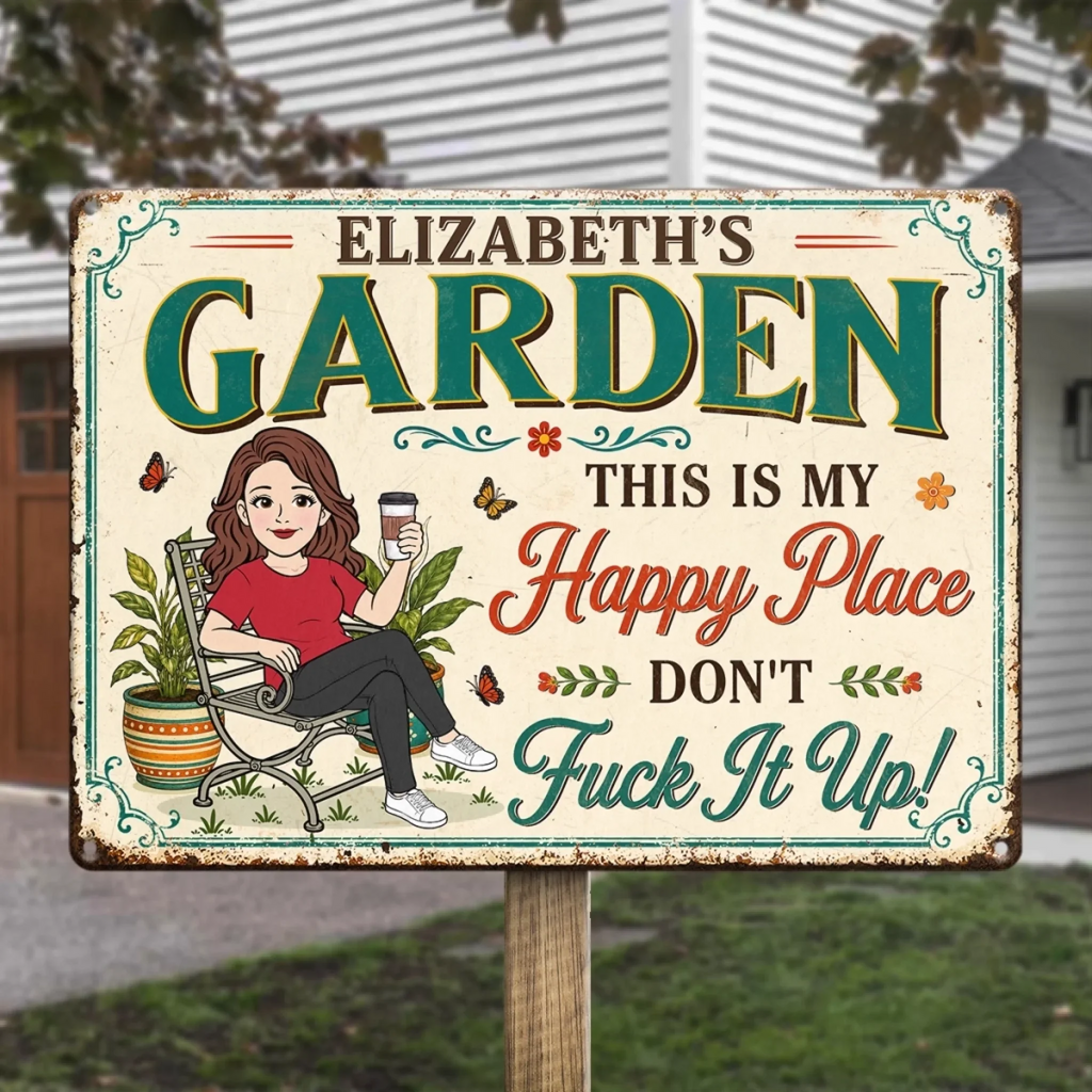 Custom Home Decor Metal Sign - Personalized  Birthday Garden Gifts For Gardeners - Welcome To My Paradise