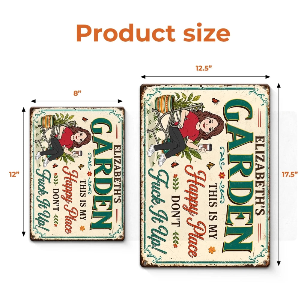Custom Home Decor Metal Sign - Personalized  Birthday Garden Gifts For Gardeners - Welcome To My Paradise