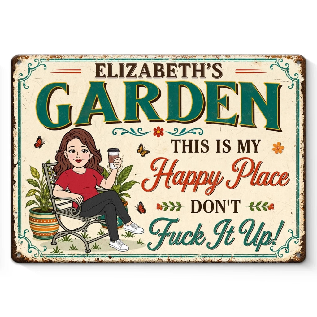 Custom Home Decor Metal Sign - Personalized  Birthday Garden Gifts For Gardeners - Welcome To My Paradise
