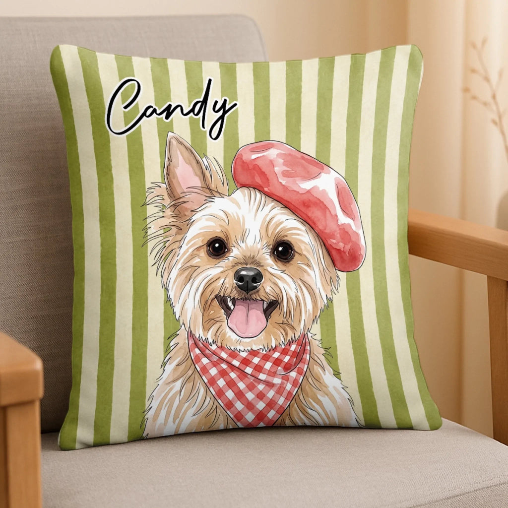Custom Photo Pillow - Personalized Birthday Gifts For Dog Cat Lovers, Dog Dad And Mom, Cat Owners - My Whole Heart