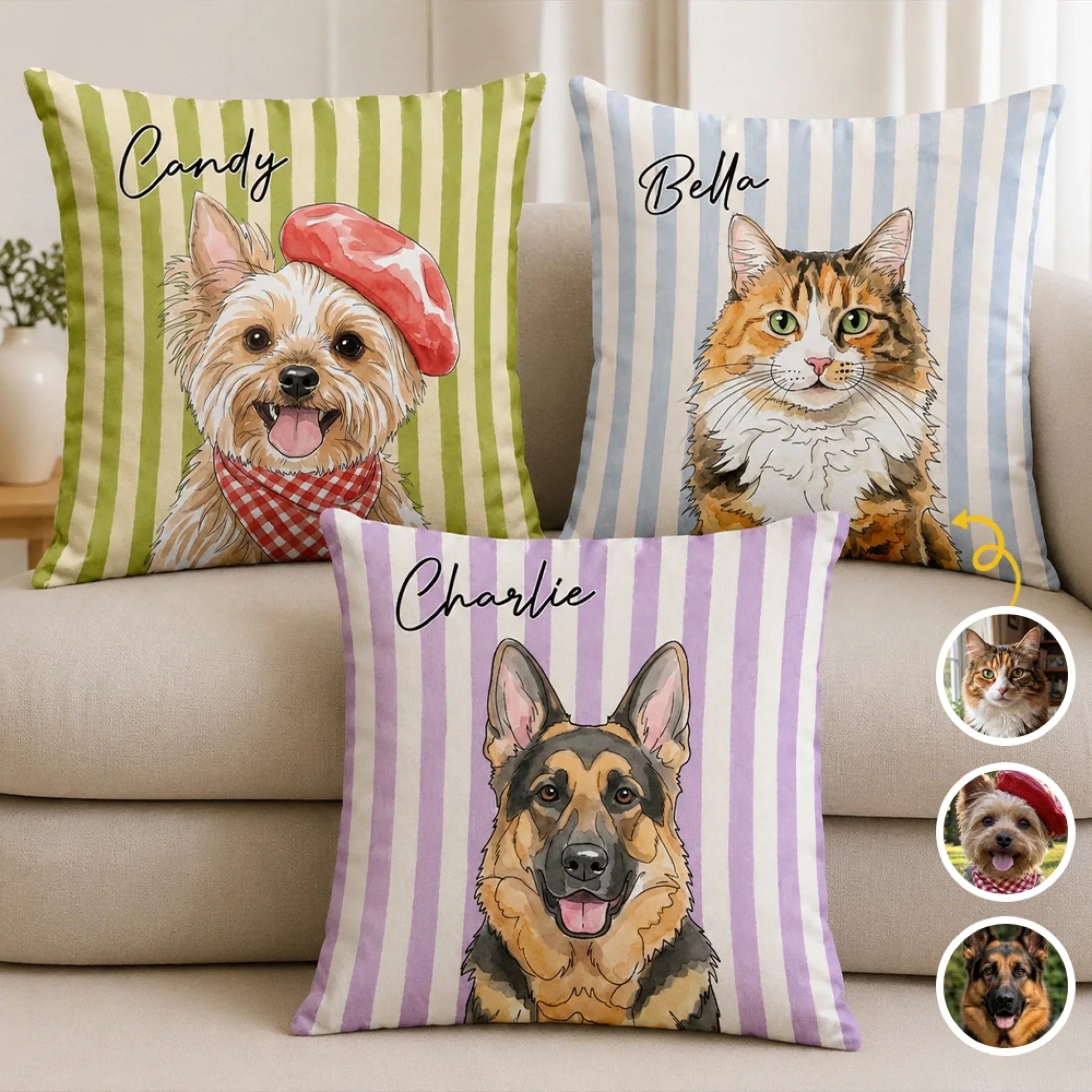 Custom Photo Pillow - Personalized Birthday Gifts For Dog Cat Lovers, Dog Dad And Mom, Cat Owners - My Whole Heart