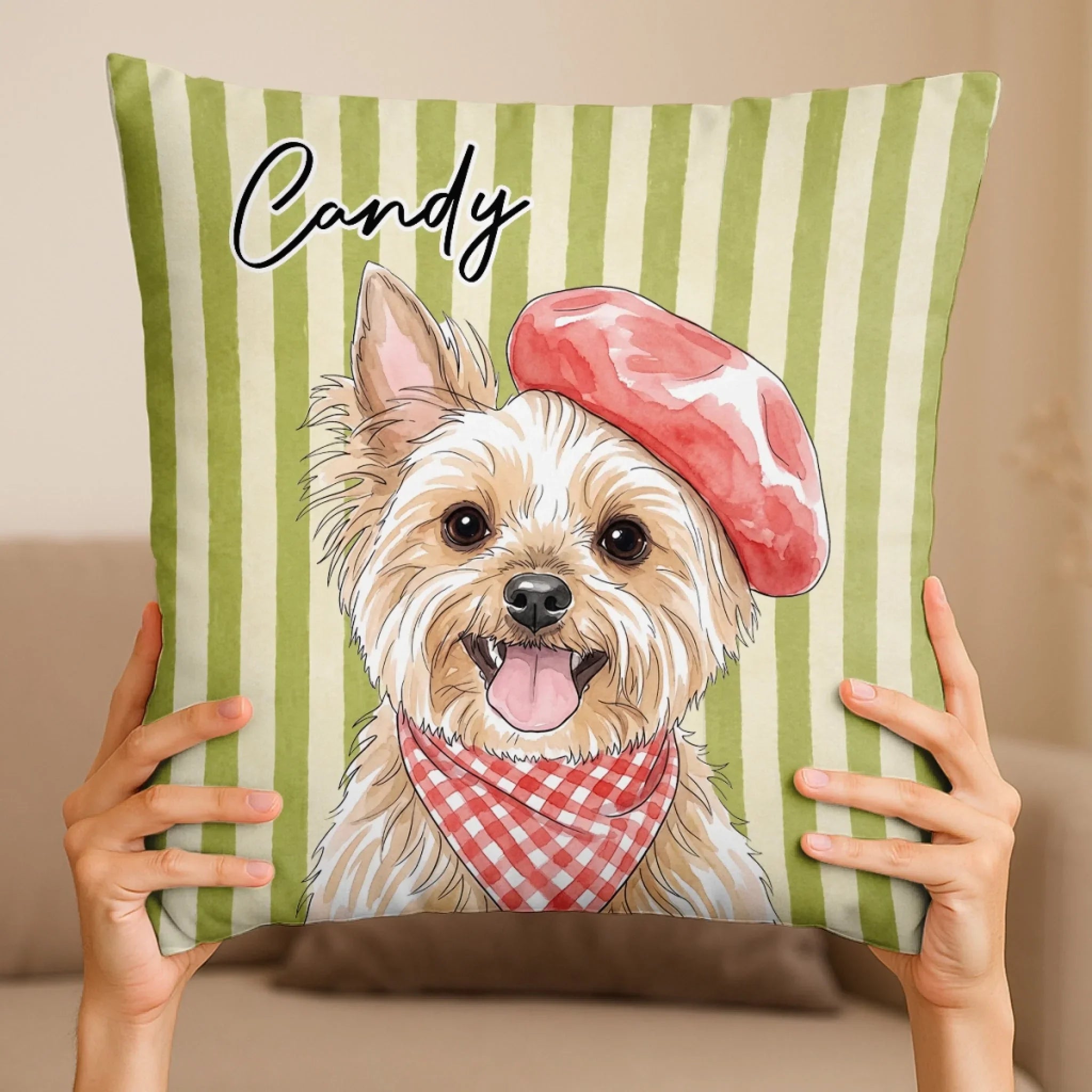 Custom Photo Pillow - Personalized Birthday Gifts For Dog Cat Lovers, Dog Dad And Mom, Cat Owners - My Whole Heart
