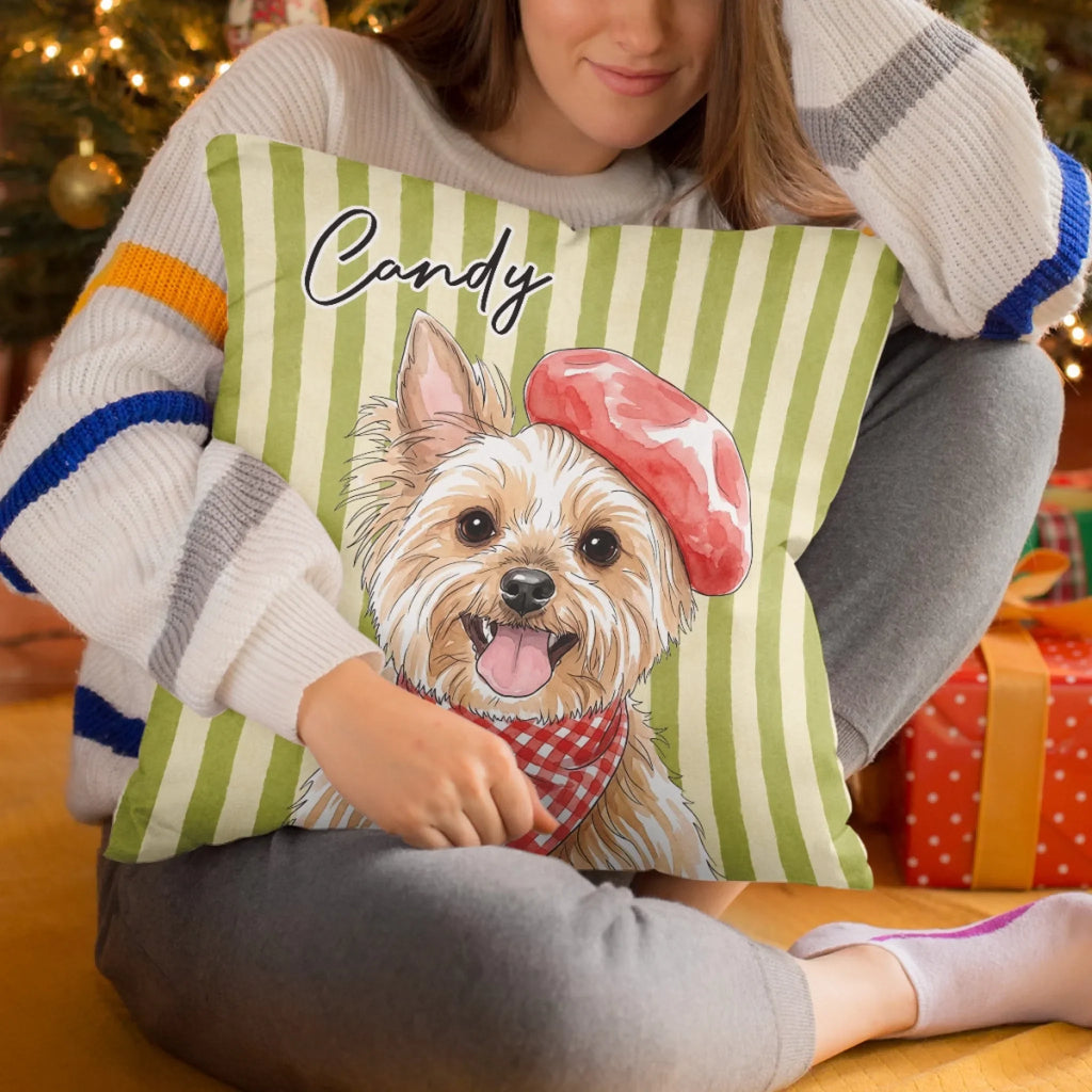 Custom Photo Pillow - Personalized Birthday Gifts For Dog Cat Lovers, Dog Dad And Mom, Cat Owners - My Whole Heart