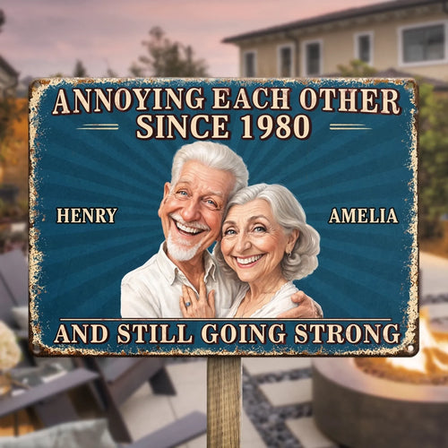 Custom Photo Home Decor Metal Sign - Personalized  Anniversary Wedding Gifts For Husband And Wife, Him And Her - Always Better Together