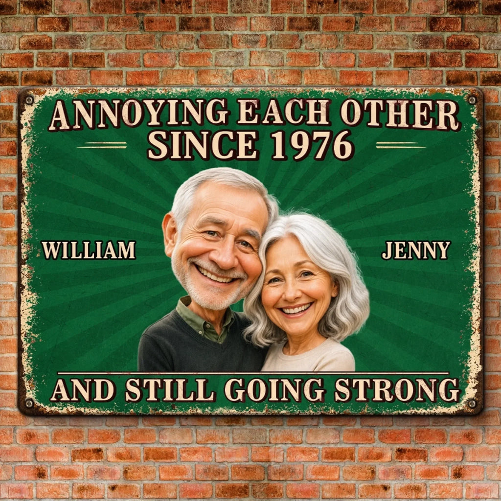 Custom Photo Home Decor Metal Sign - Personalized  Anniversary Wedding Gifts For Husband And Wife, Him And Her - Always Better Together