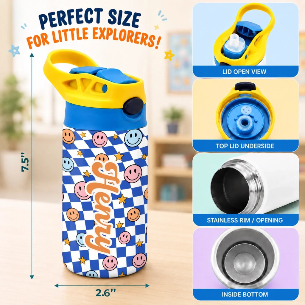 Custom Kids Insulated Water Bottle - Personalized Back To School Gifts For Kids - You Can Do Amazing Things