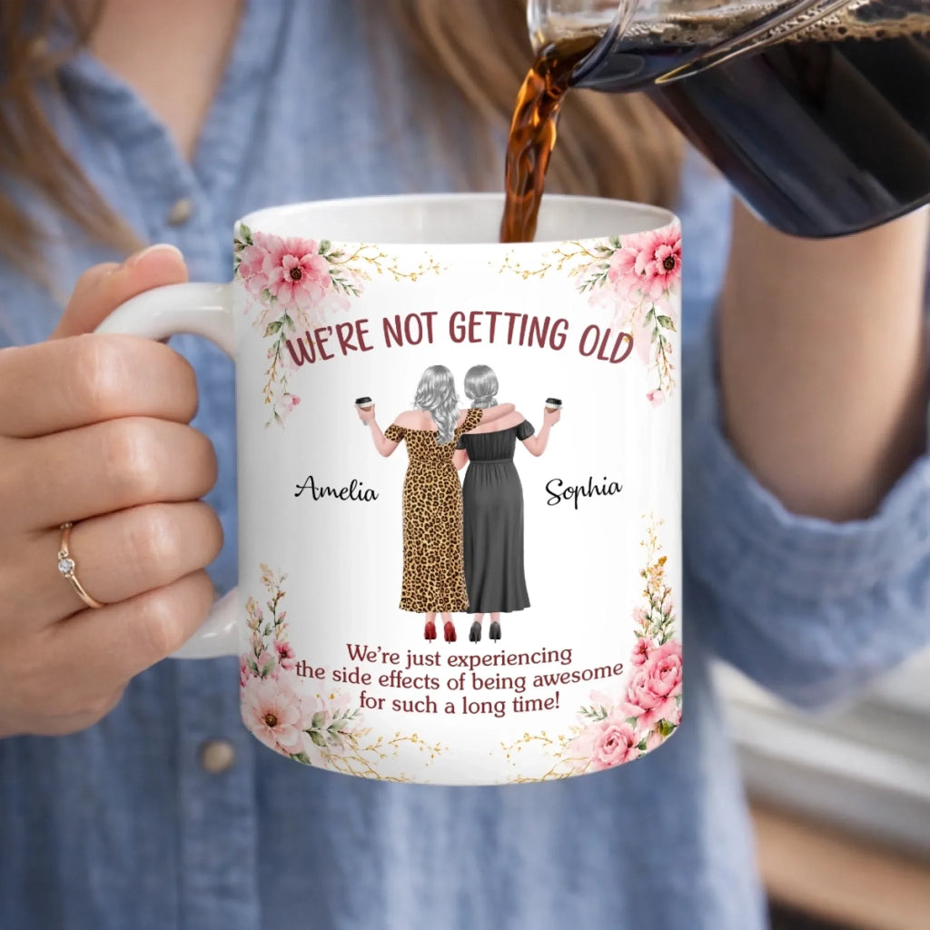 Custom Mug - Personalized Best Friend Birthday Gifts For Women, Besties, Sisters, BFF - Besties Forever For Life