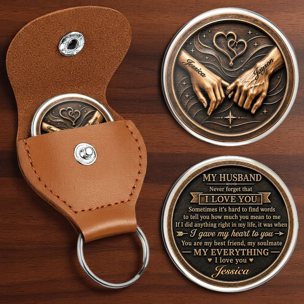 Custom Pocket Hug - Personalized Anniversary Wedding Gifts For Husband And Wife, Him And Her - A Timeless Token Of Love