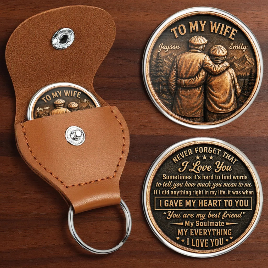 Custom Pocket Hug - Personalized Anniversary Wedding Gifts For Husband And Wife, Him And Her - Holding Onto Forever With You