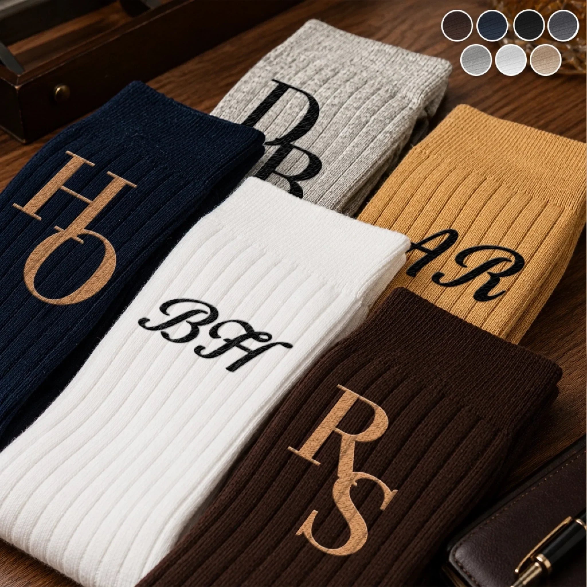 Custom Embroidered Socks - Personalized Groomsmen Proposal Wedding Gifts For Groomsmen - Stand By The Groom