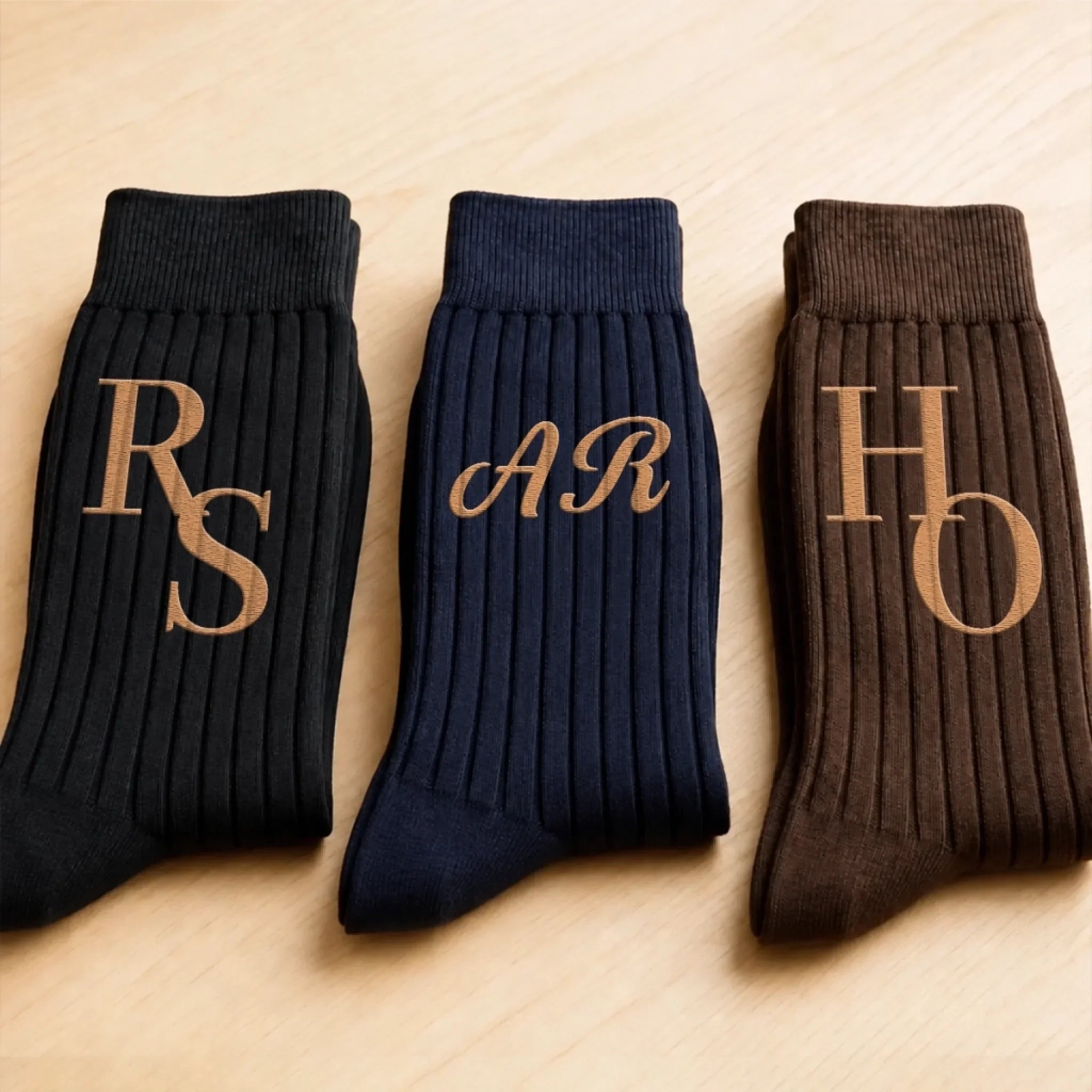 Custom Embroidered Socks - Personalized Groomsmen Proposal Wedding Gifts For Groomsmen - Stand By The Groom