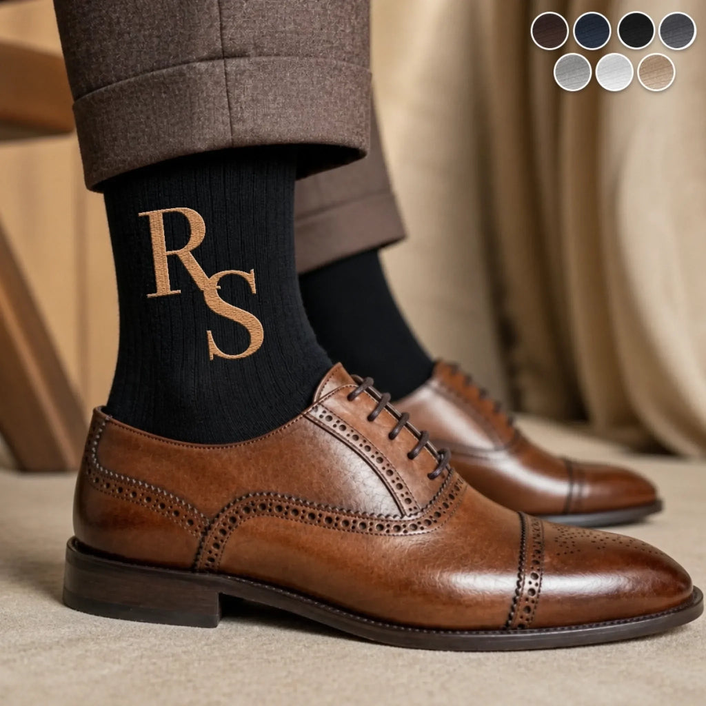 Custom Embroidered Socks - Personalized Groomsmen Proposal Wedding Gifts For Groomsmen - Stand By The Groom