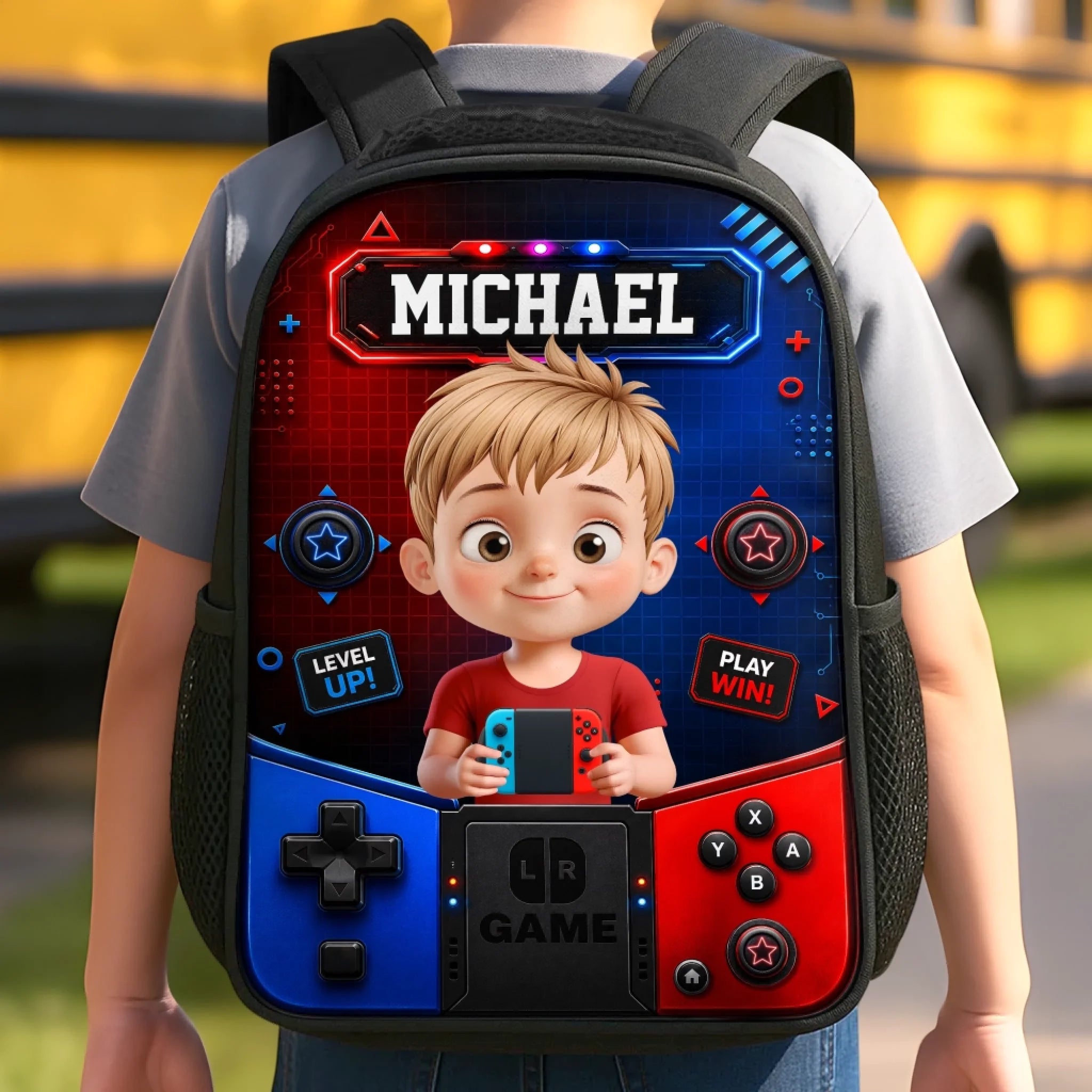 Custom Kids Front Printed Backpack - Personalized Back To School Gifts For Kids - Ready For Class