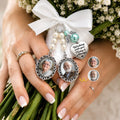 Custom Photo Bouquet Charm - Personalized Memorial Sympathy Gifts For Brides - Carrying Your Love With Me