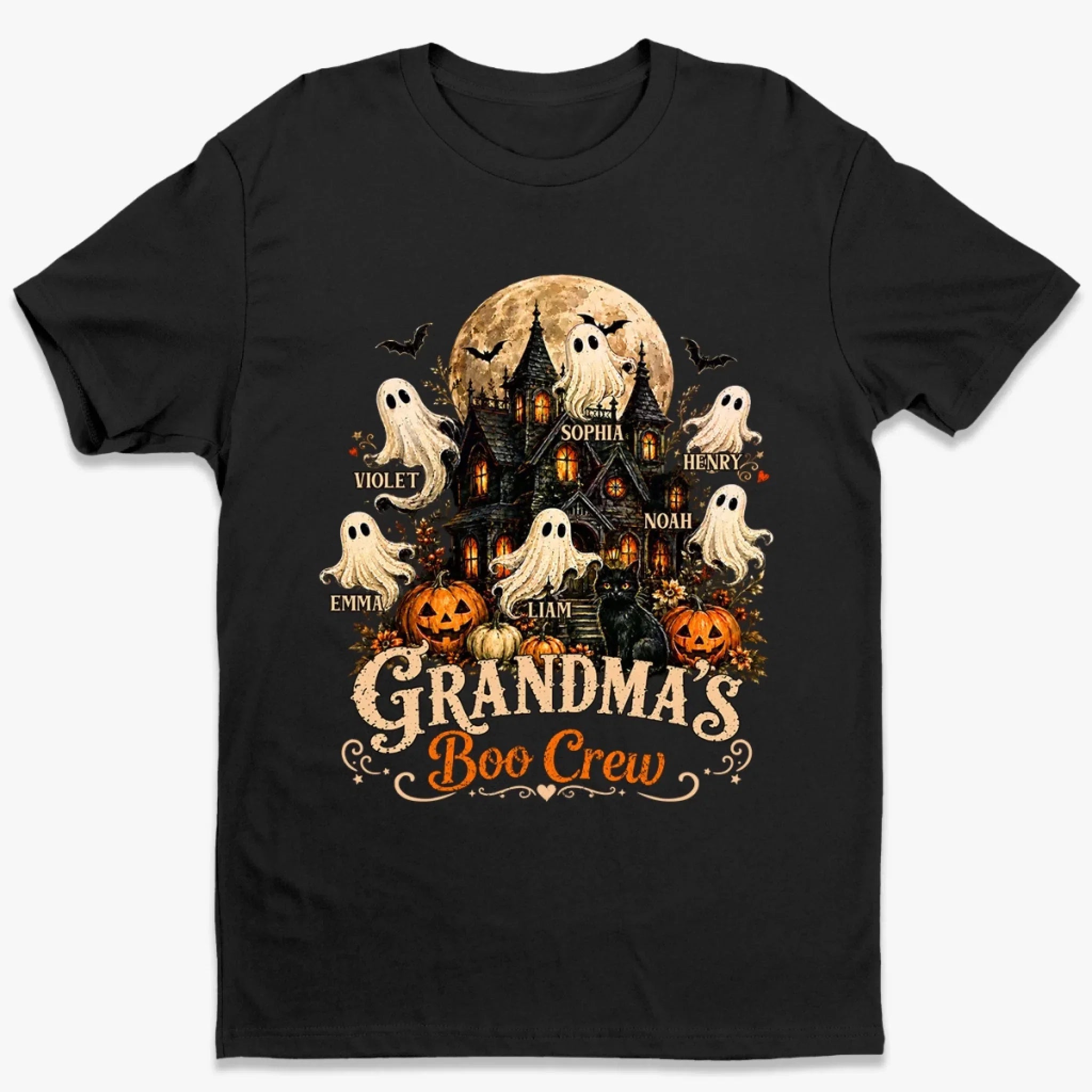 Custom T-shirt, Hoodie - Personalized Halloween Birthday Gifts For Mom, Grandma - Little Boo Crew