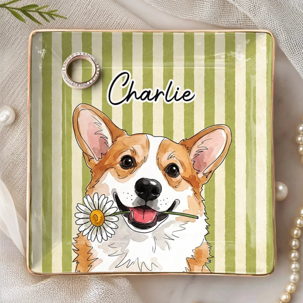 Custom Photo Full-Print Jewelry Dish - Personalized Birthday Gifts For Dog Cat Lovers, Dog Dad And Mom, Cat Owners - Daily Dose Of Pet Cuteness