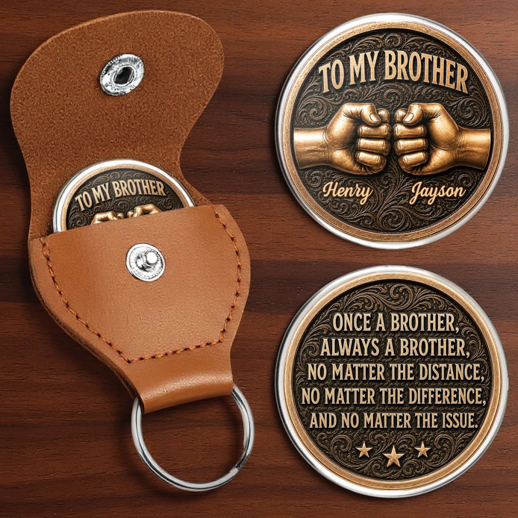 Custom Pocket Hug - Personalized Birthday Gifts For Brother - Always Got Your Back, Bro