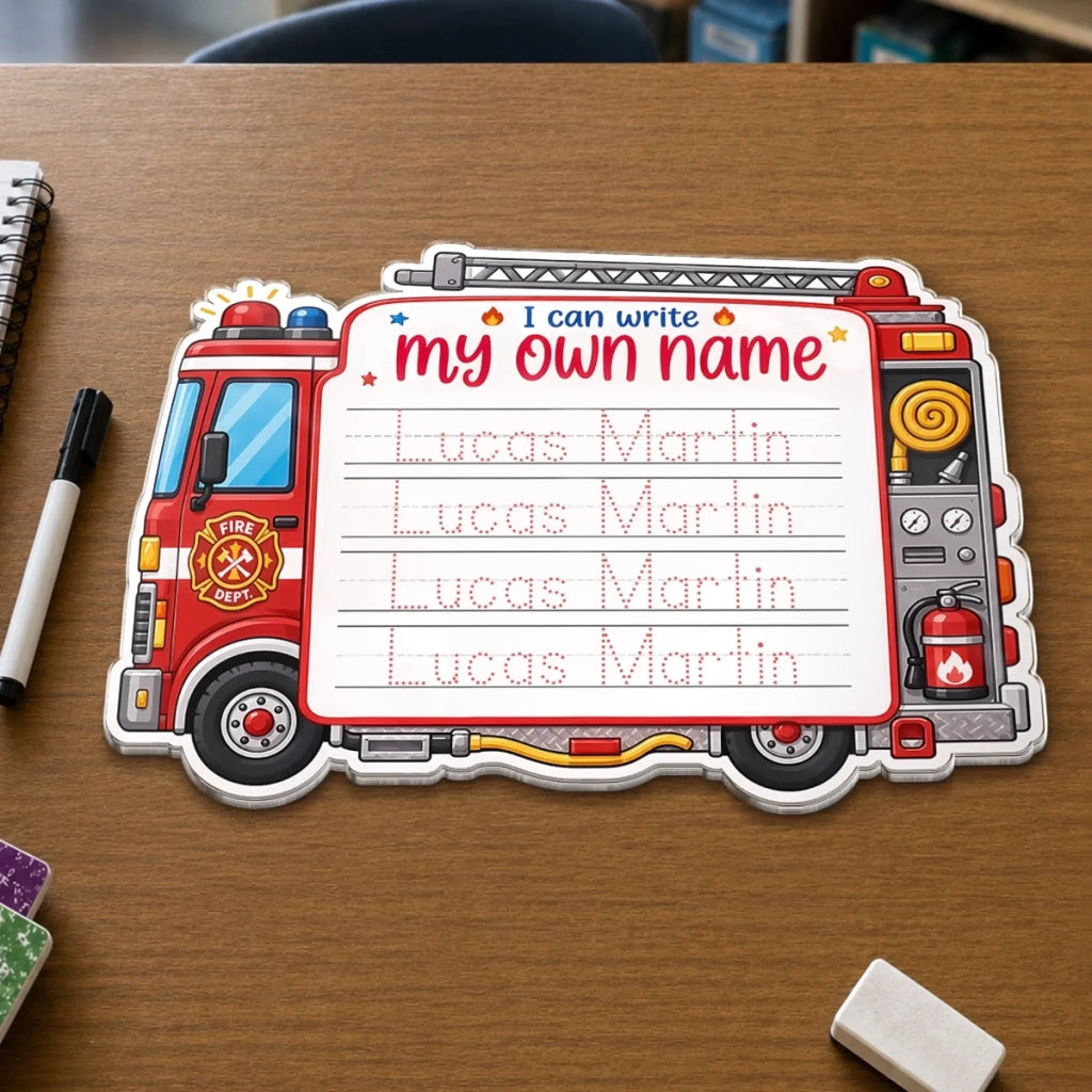 Custom Kids Acrylic Tracing Board - Personalized Back To School Gifts For Kids - Ready To Explore