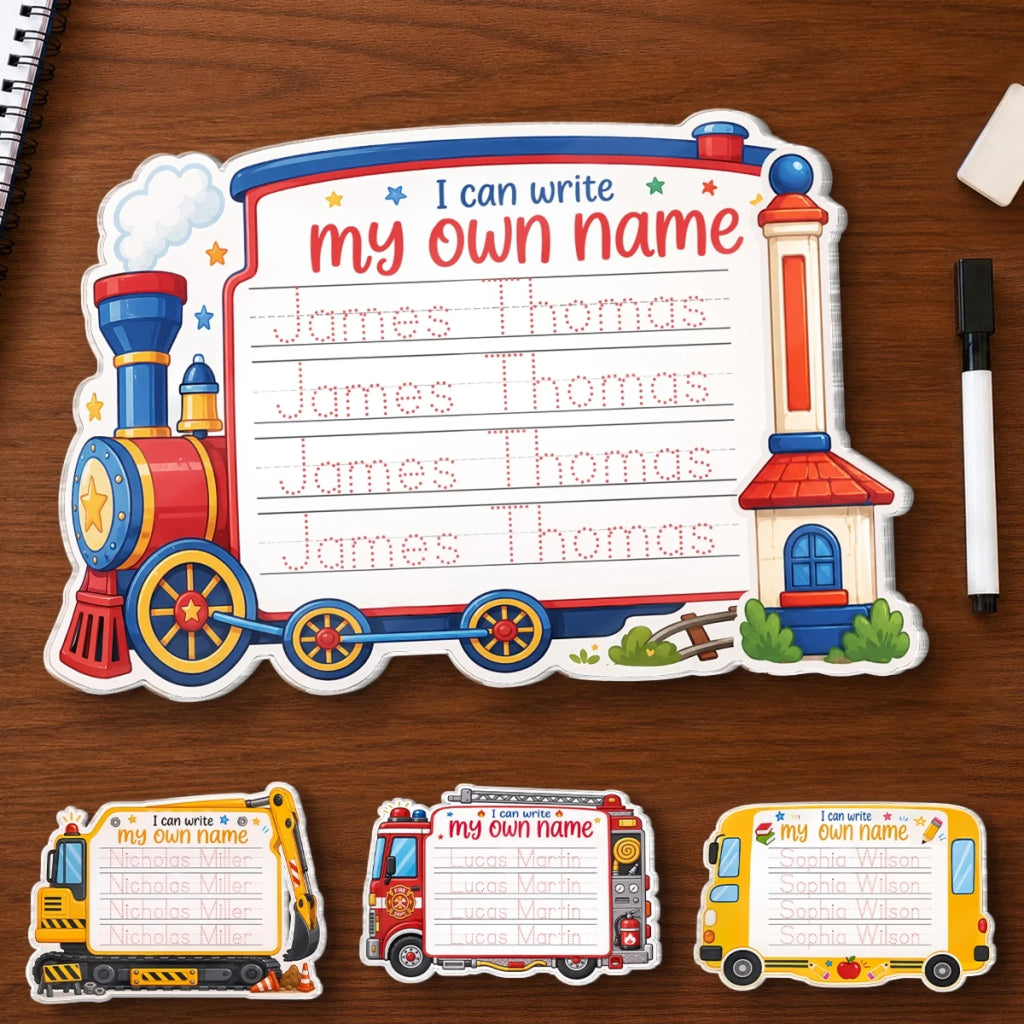 Custom Kids Acrylic Tracing Board - Personalized Back To School Gifts For Kids - Ready To Explore