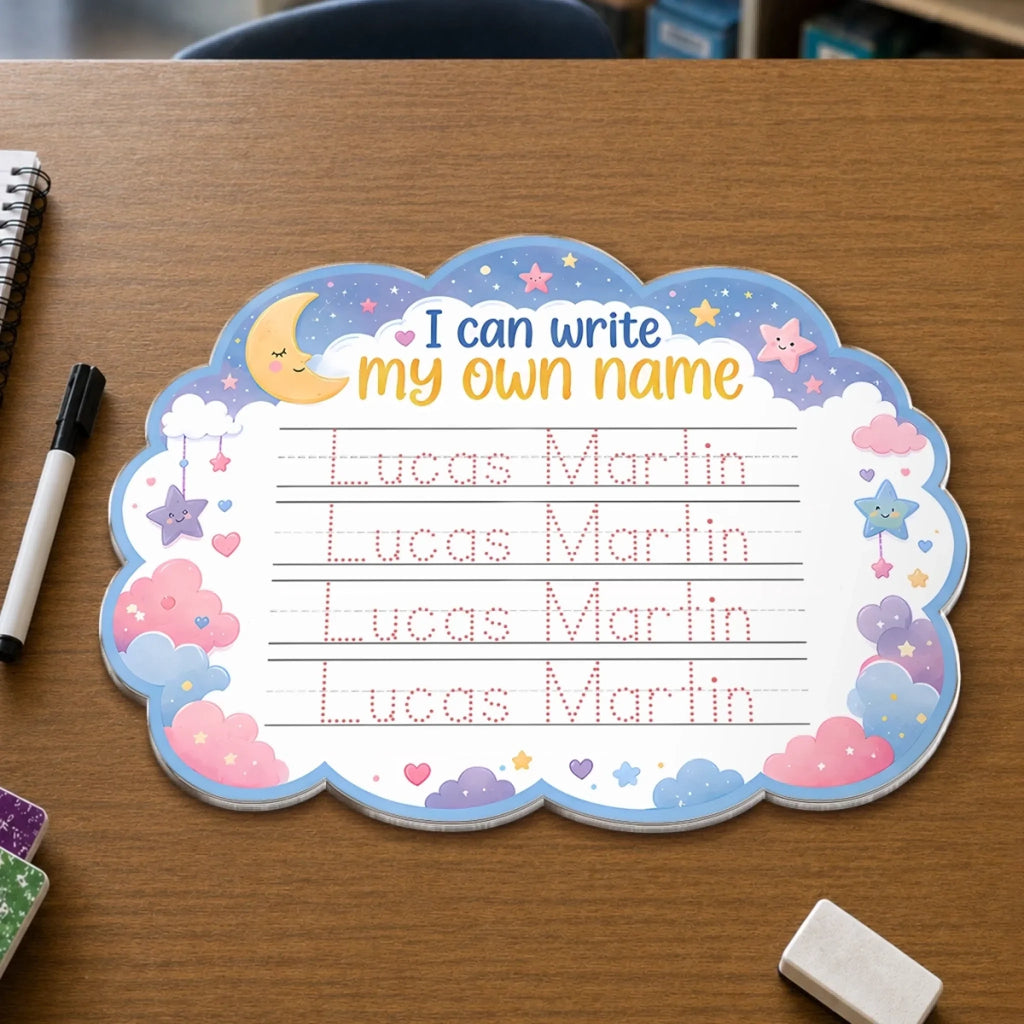 Custom Kids Acrylic Tracing Board - Personalized Back To School Gifts For Kids - Learning Starts Here