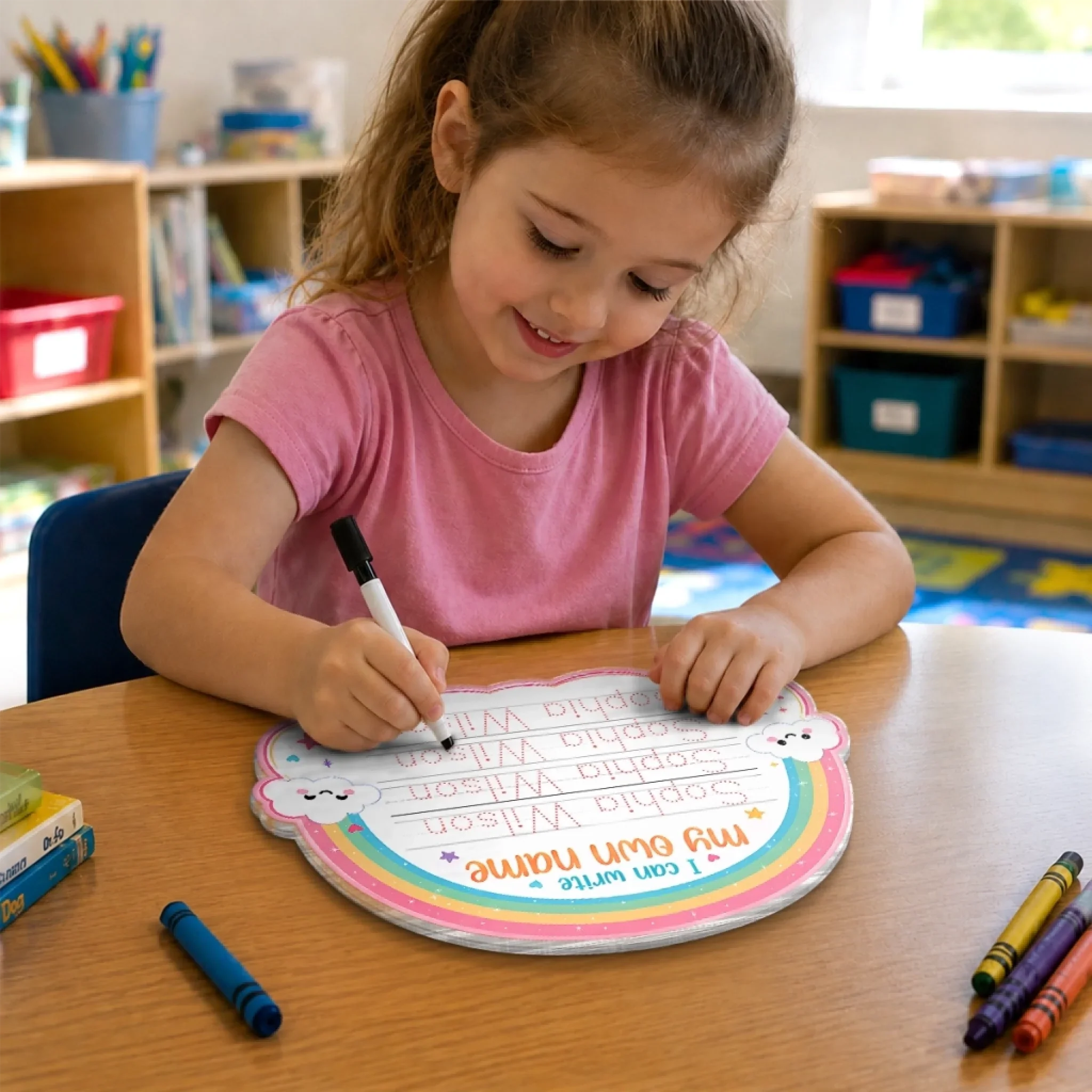 Custom Kids Acrylic Tracing Board - Personalized Back To School Gifts For Kids - Learning Starts Here