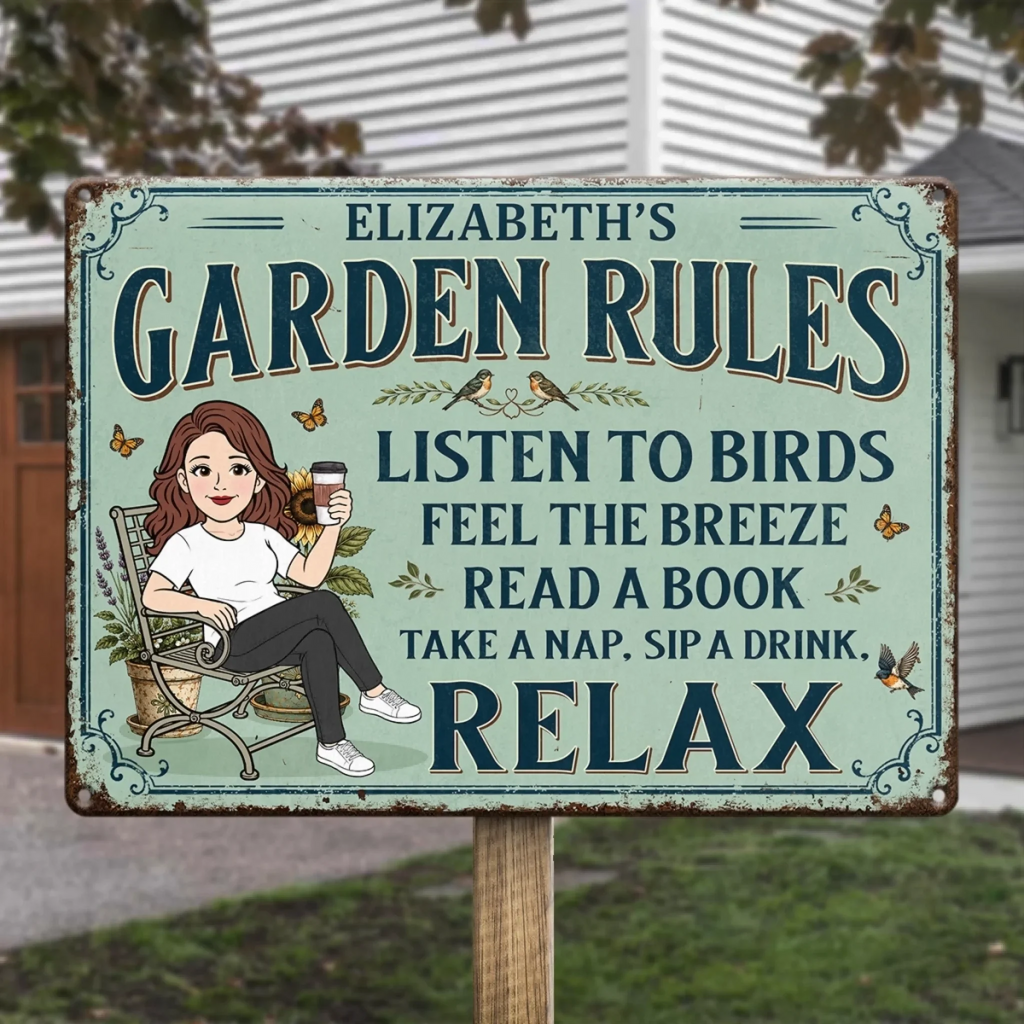 Custom Home Decor Metal Sign - Personalized  Birthday Garden Gifts For Gardeners - In My Garden Era