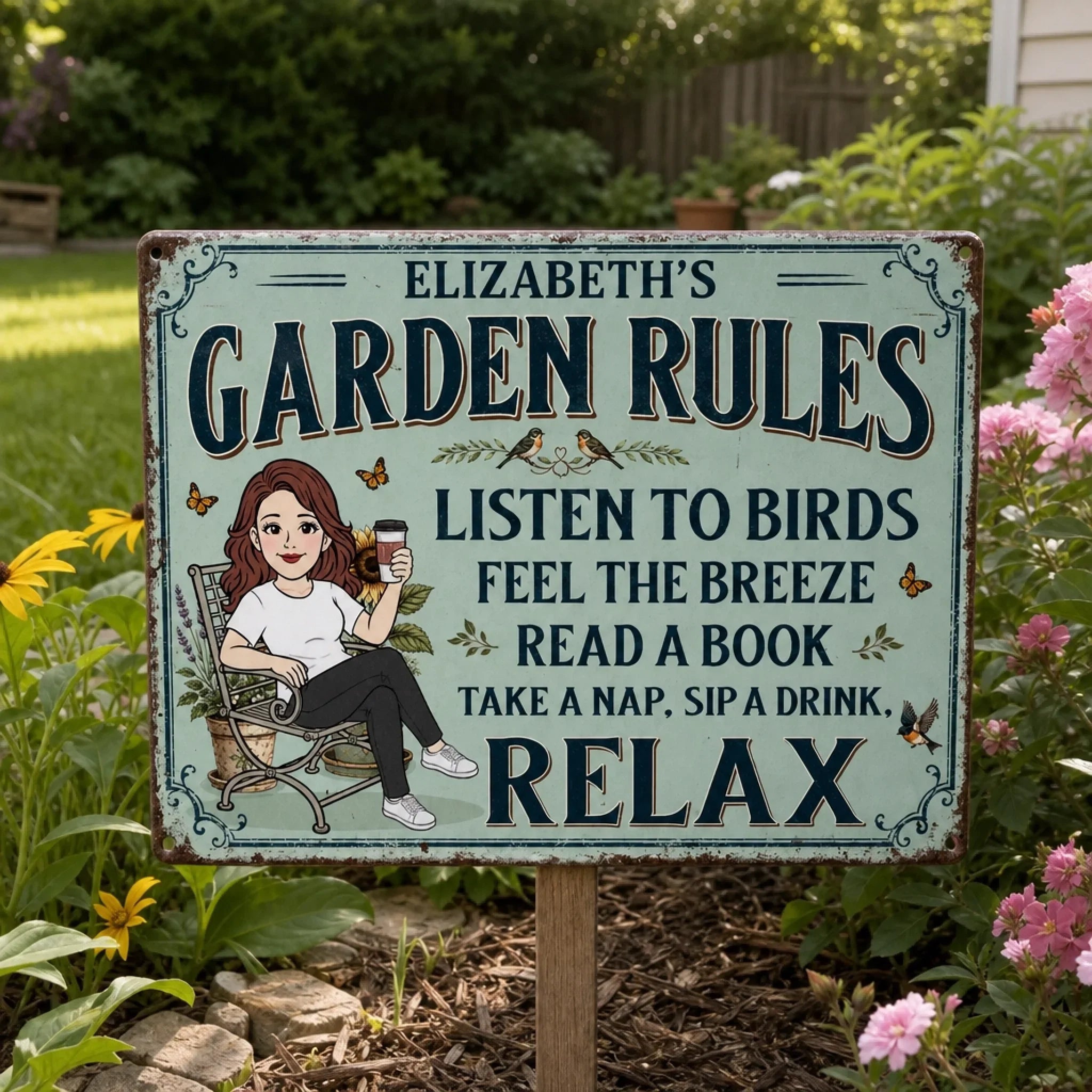 Custom Home Decor Metal Sign - Personalized  Birthday Garden Gifts For Gardeners - In My Garden Era