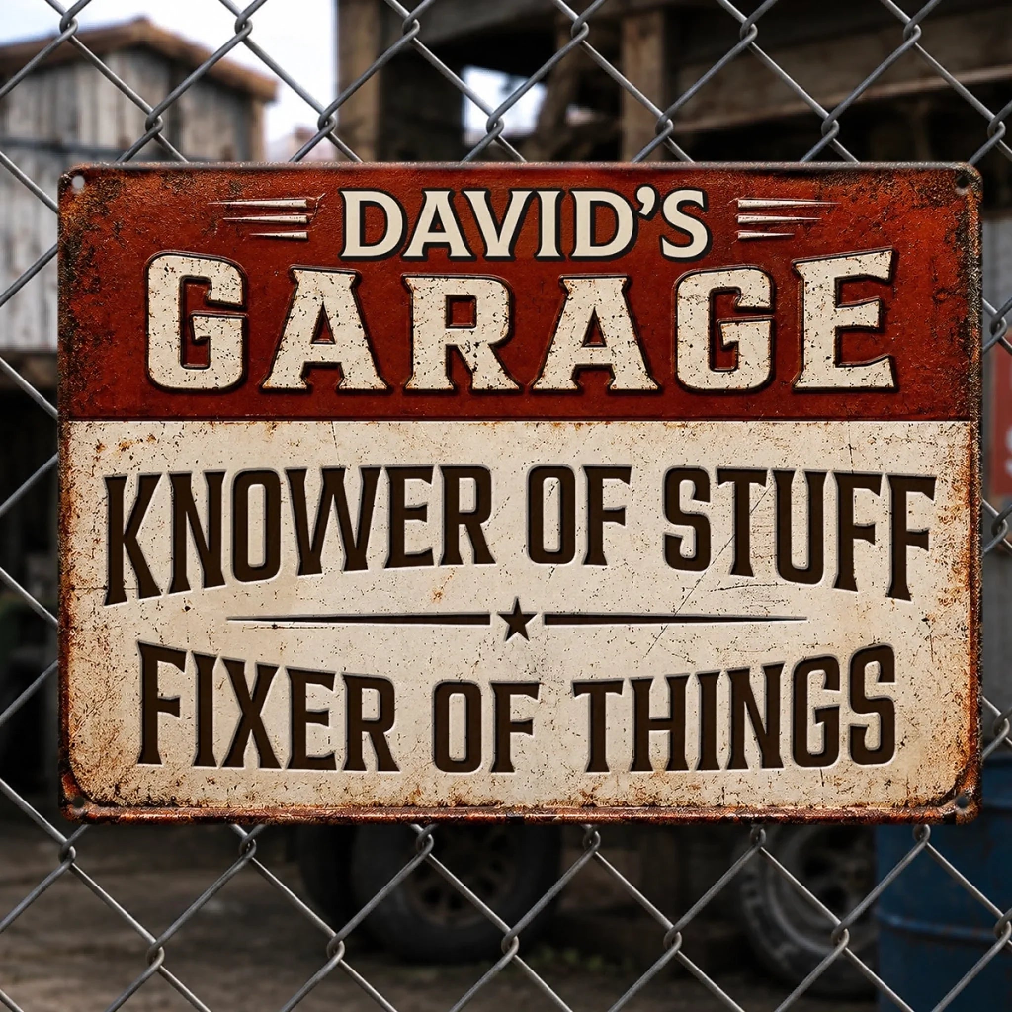 Custom Home Decor Metal Sign - Personalized Birthday Gifts For Men, Man Cave, Dad, Grandpa - Garage Life Forever