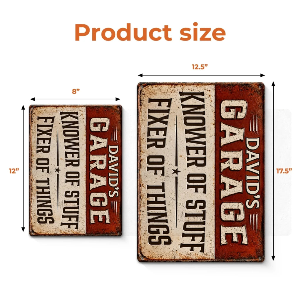 Custom Home Decor Metal Sign - Personalized Birthday Gifts For Men, Man Cave, Dad, Grandpa - Garage Life Forever