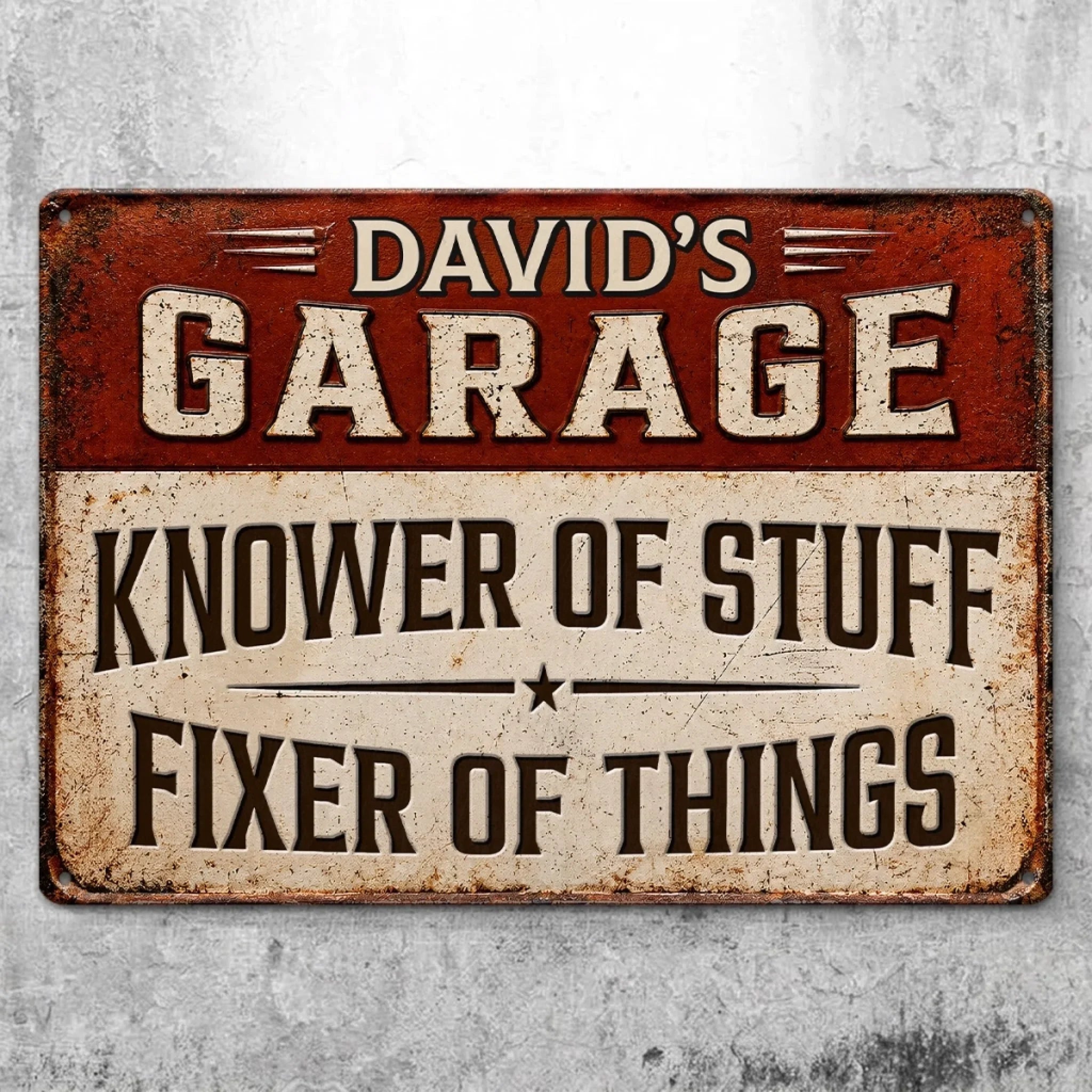 Custom Home Decor Metal Sign - Personalized Birthday Gifts For Men, Man Cave, Dad, Grandpa - Garage Life Forever