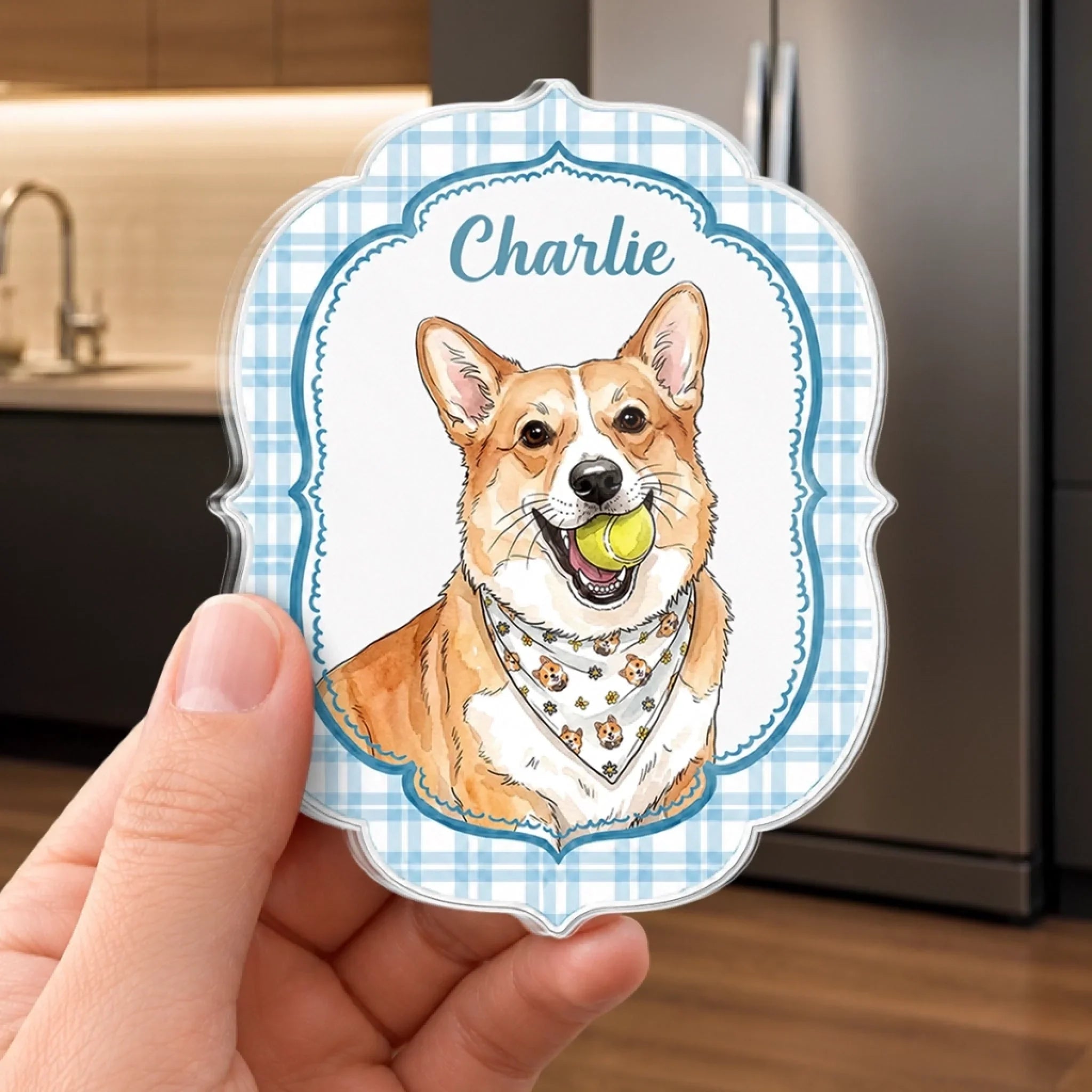Custom Photo Acrylic Fridge Magnet - Personalized Birthday Gifts For Dog Cat Lovers, Dog Dad And Mom, Cat Owners - Paws Make It Better