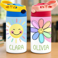 Custom Kids Insulated Water Bottle - Personalized Back To School Gifts For Kids - Explore The World