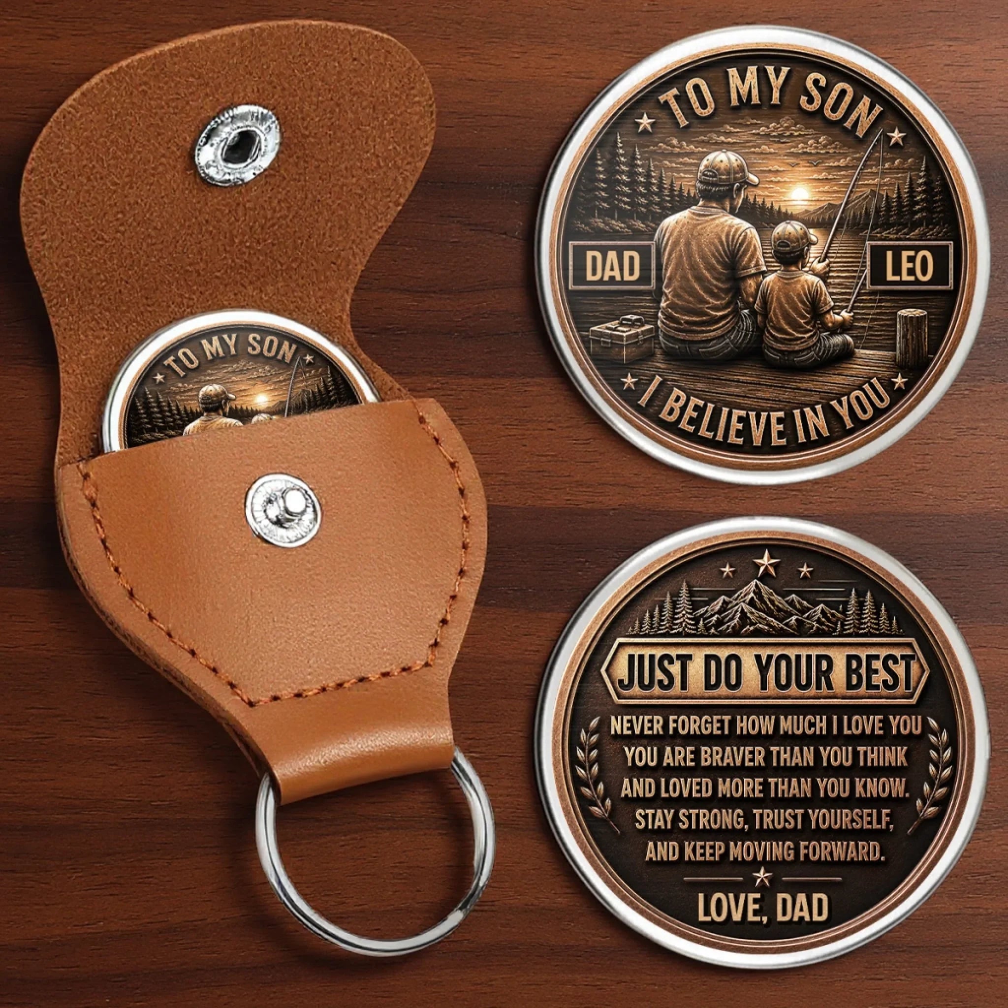 Custom Pocket Hug - Personalized Birthday Gifts For Son - Be Brave My Son