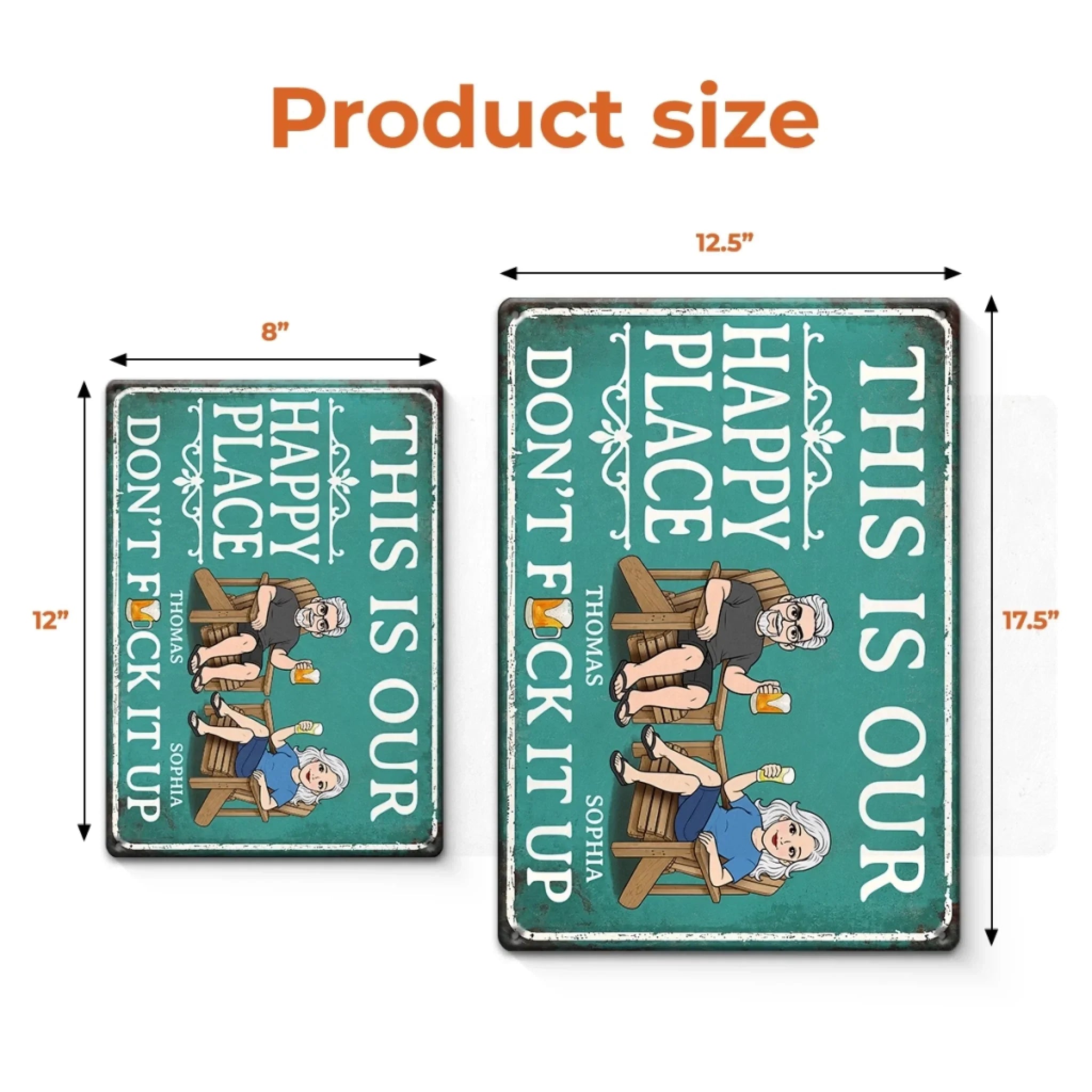 Custom Home Decor Metal Sign - Personalized Summer Vacation And Travel Gifts For Husband And Wife, Him And Her - Chilling Poolside With My Favorite
