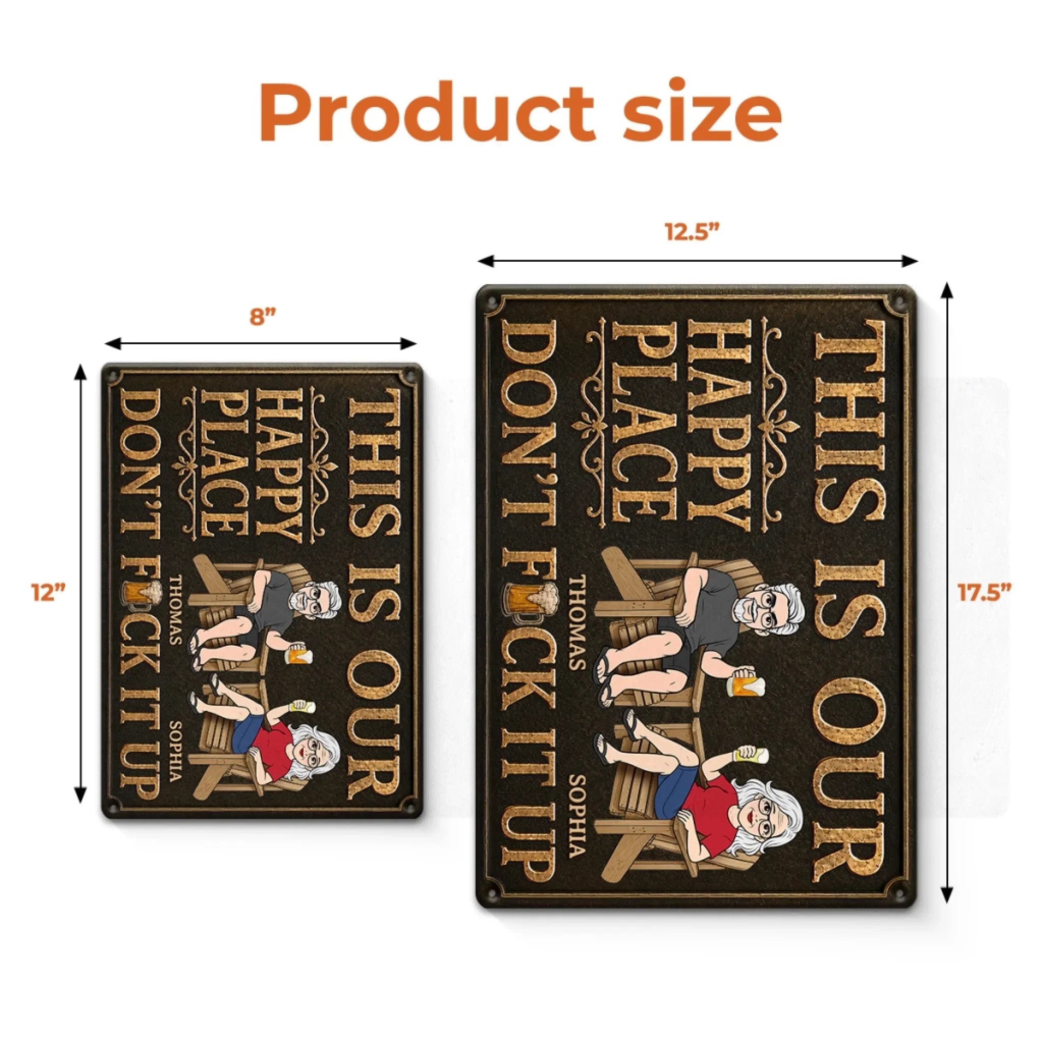 Custom Home Decor Metal Sign - Personalized Summer Vacation And Travel Gifts For Husband And Wife, Him And Her - Good Drinks, Great Company Only