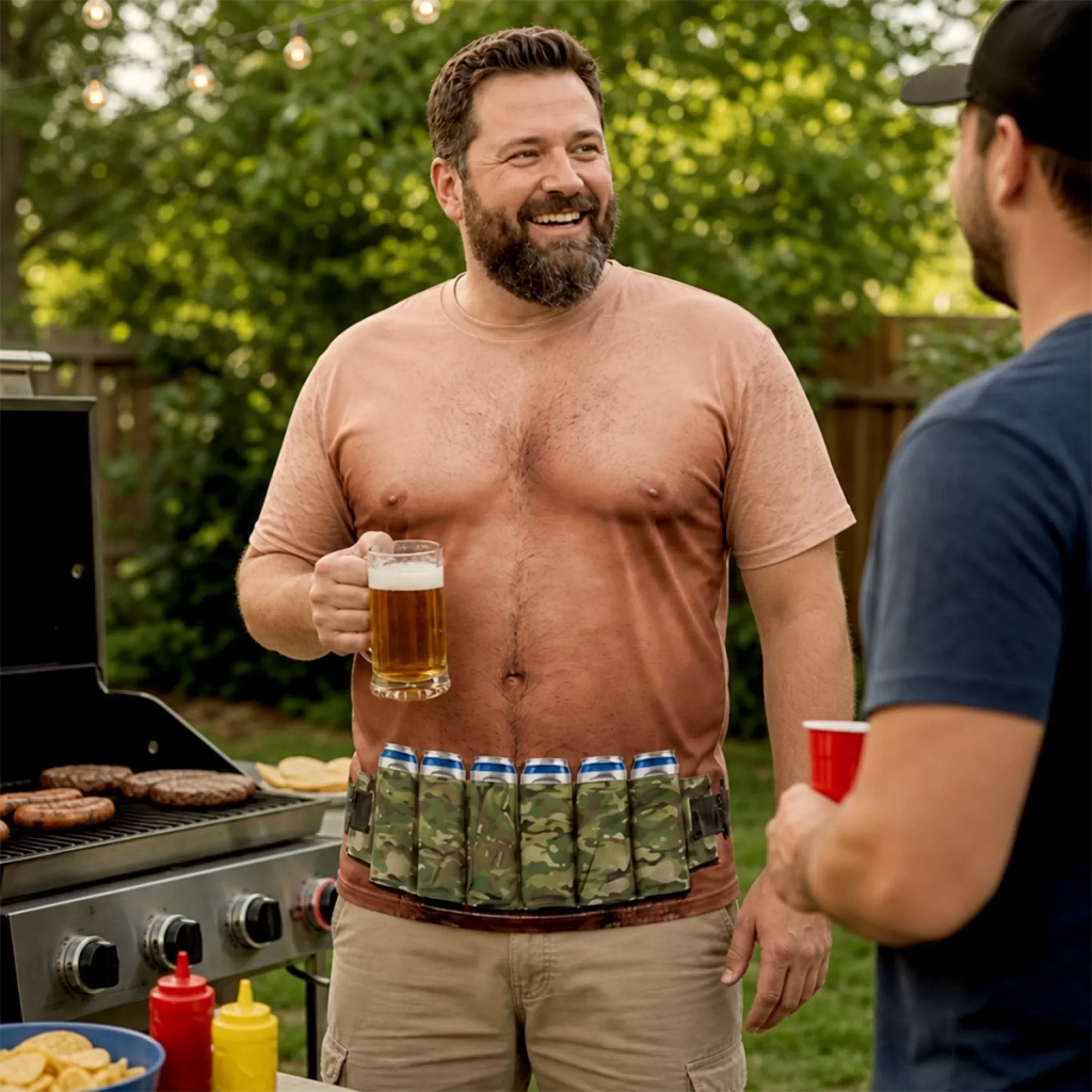Custom Funny Patriotic T-shirt - Personalized Birthday Gifts For Men - Abs Not Included