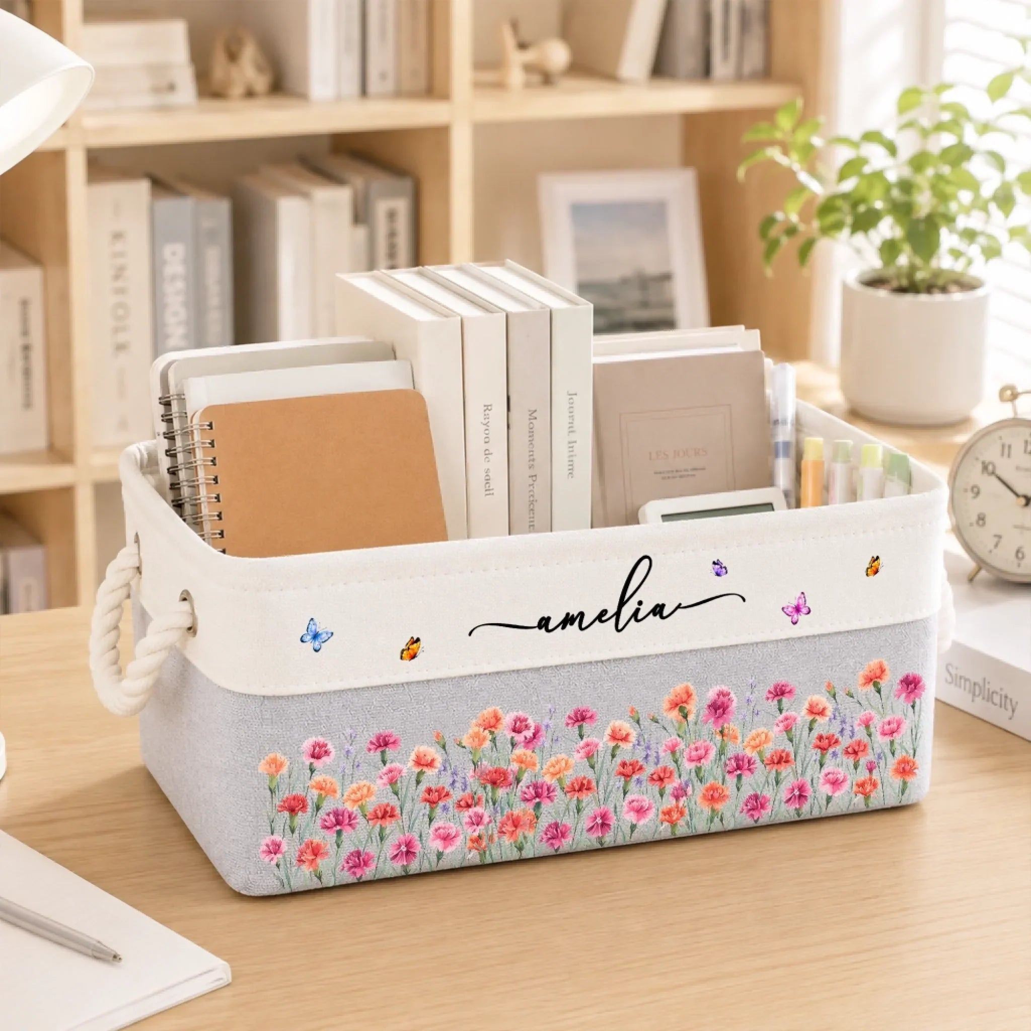 Custom Storage Basket - Personalized Birthday Gifts For Besties, Sisters, BFF, Family, Yourself - Just Being Me