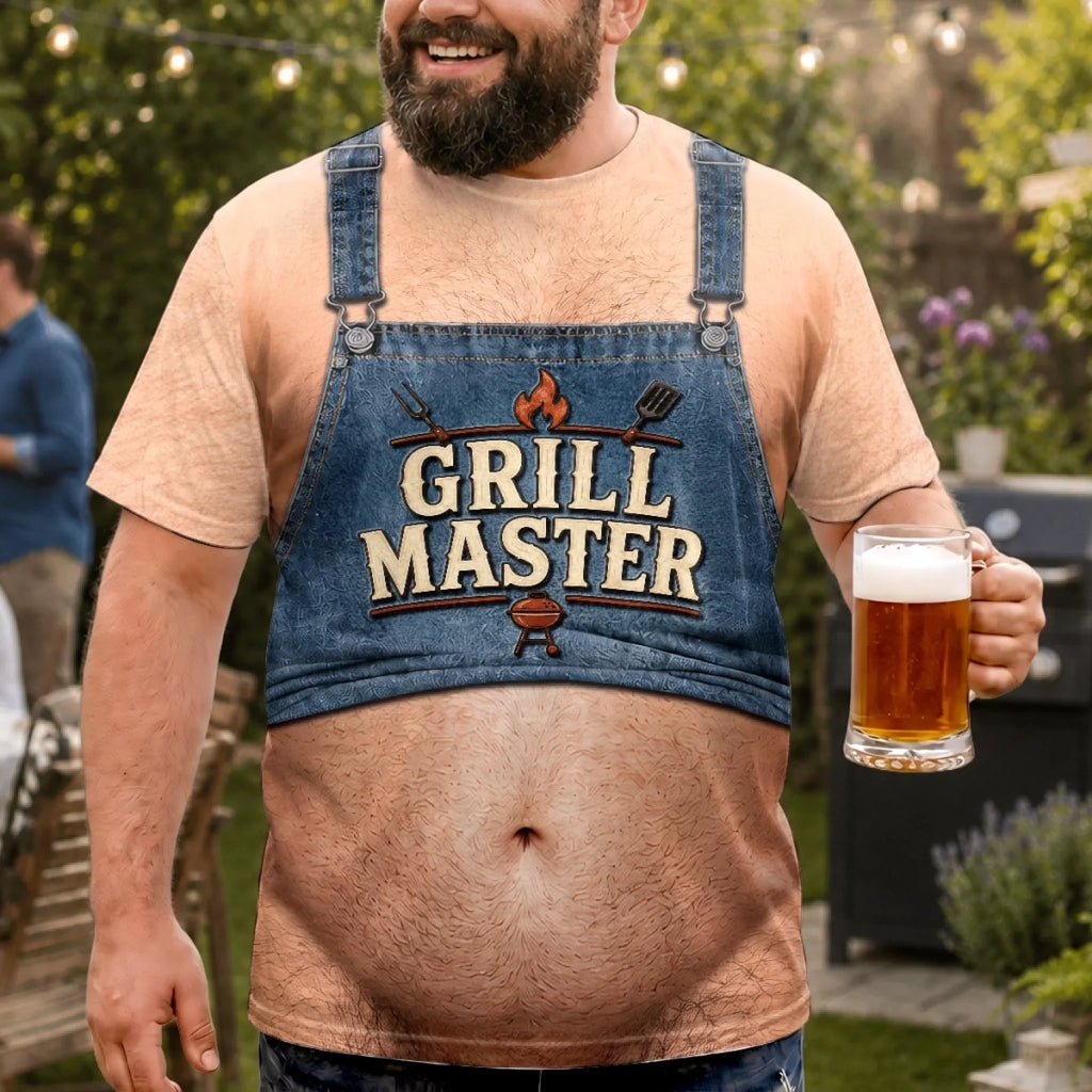 Custom Funny T-shirt - Personalized Grilling Gifts For BBQ Lovers, Husband, Son, Grandson, Yourself - Grill Master