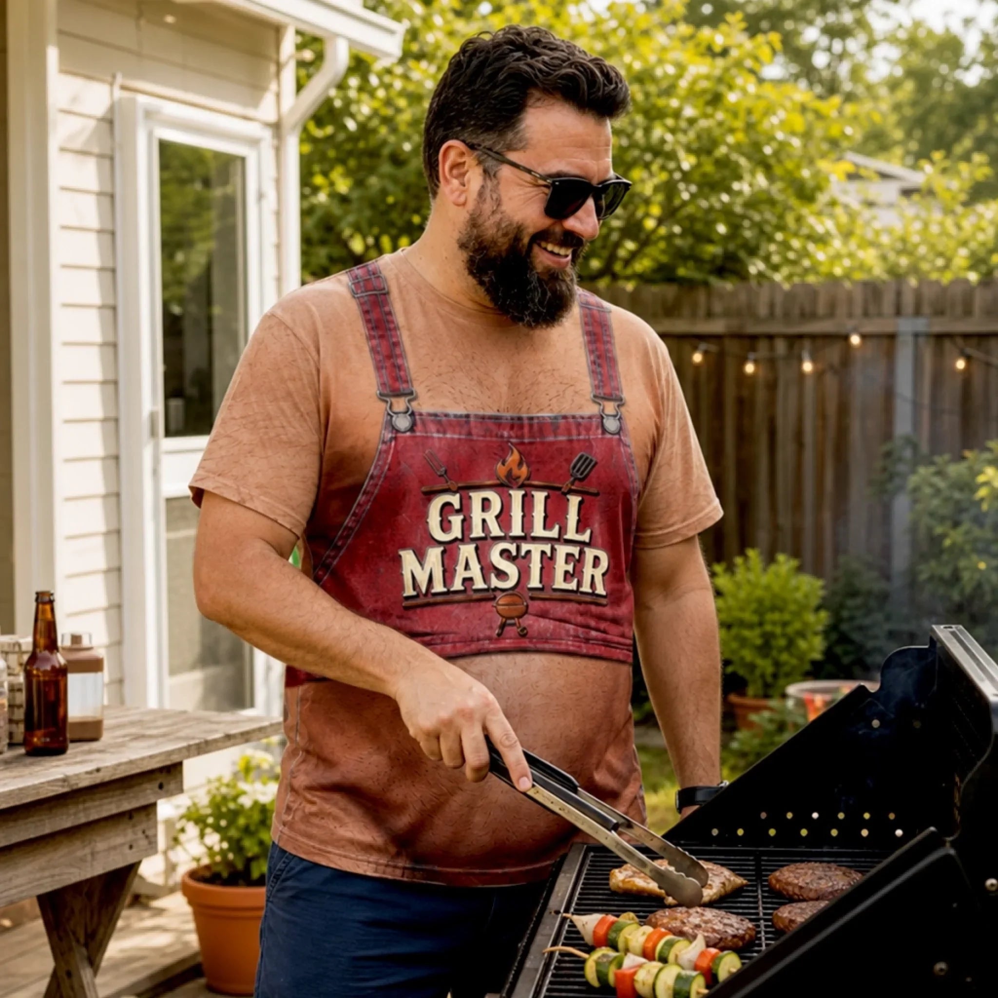 Custom Funny T-shirt - Personalized Grilling Gifts For BBQ Lovers, Husband, Son, Grandson, Yourself - Grill Master