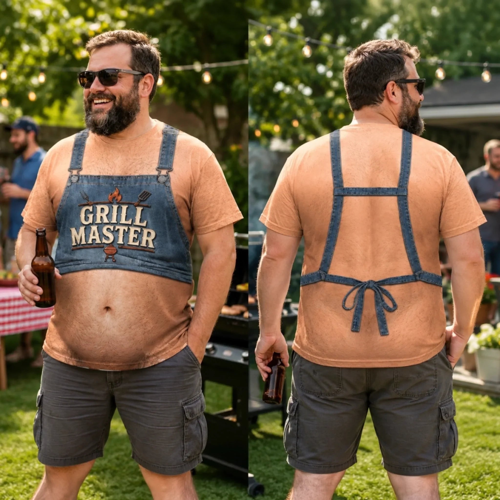 Custom Funny T-shirt - Personalized Grilling Gifts For BBQ Lovers, Husband, Son, Grandson, Yourself - Grill Master