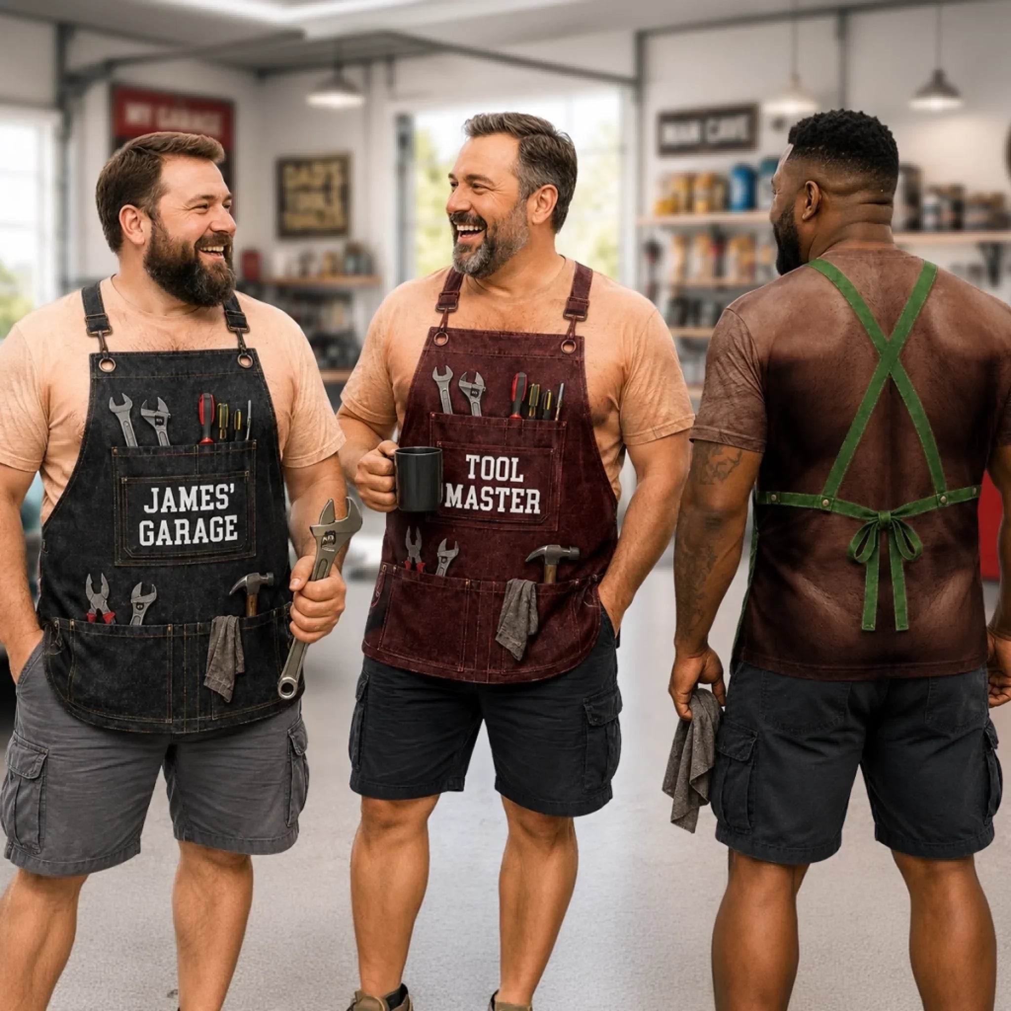 Custom Mechanic T-shirt - Personalized Grilling Gifts For Husband, Son, Grandson, Yourself - Built In The Garage
