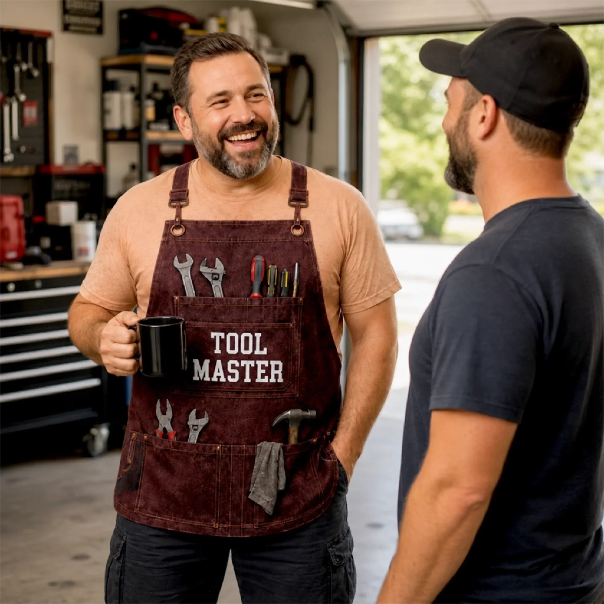 Custom Mechanic T-shirt - Personalized Grilling Gifts For Husband, Son, Grandson, Yourself - Built In The Garage