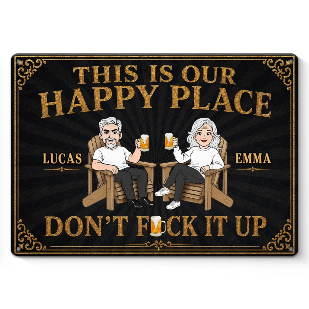 Custom Home Decor Metal Sign - Personalized Summer Vacation And Travel Gifts For Husband And Wife, Him And Her - Keep It Chill Or Leave