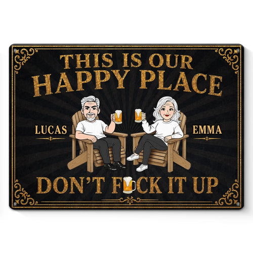 Custom Home Decor Metal Sign - Personalized Summer Vacation And Travel Gifts For Husband And Wife, Him And Her - Keep It Chill Or Leave