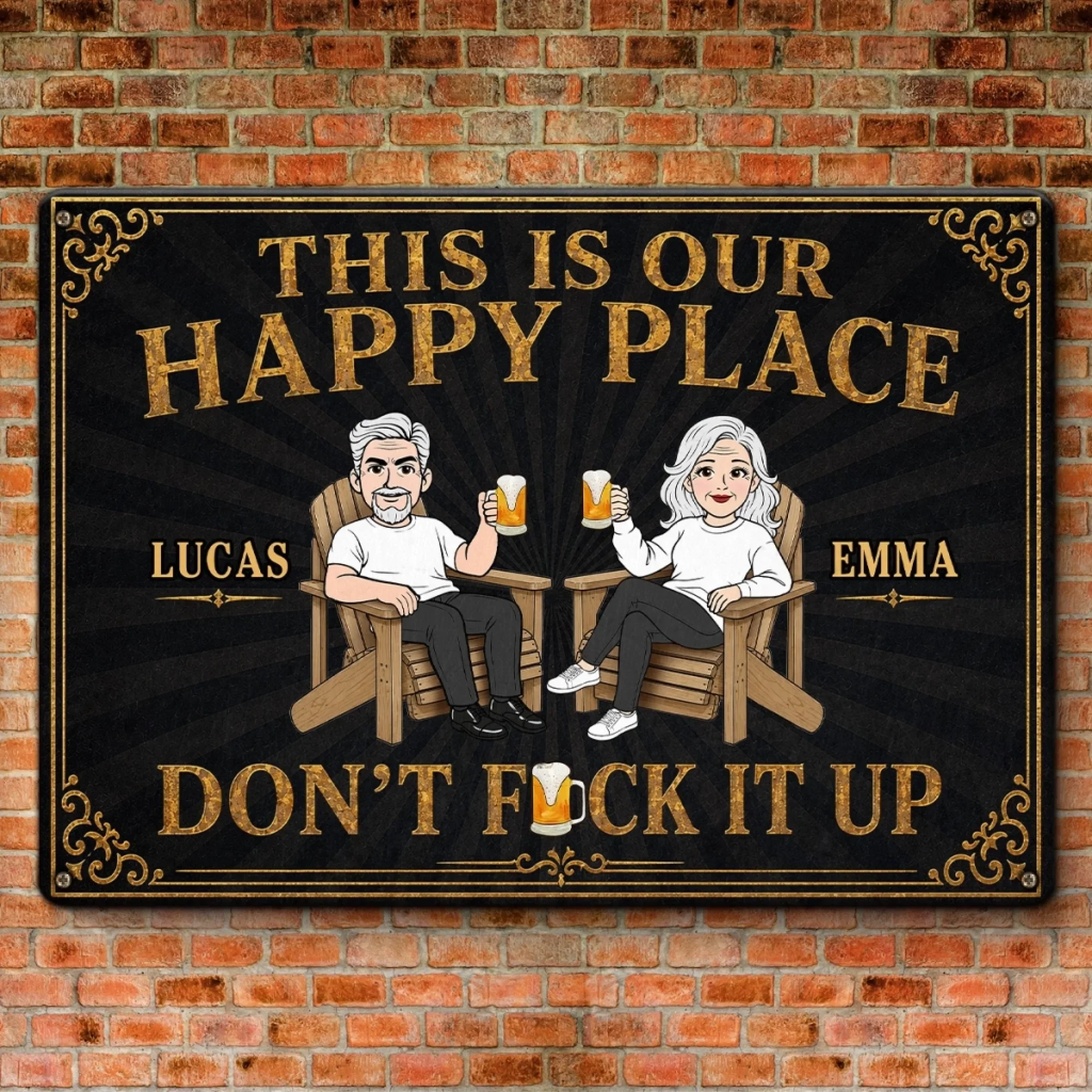 Custom Home Decor Metal Sign - Personalized Summer Vacation And Travel Gifts For Husband And Wife, Him And Her - Keep It Chill Or Leave