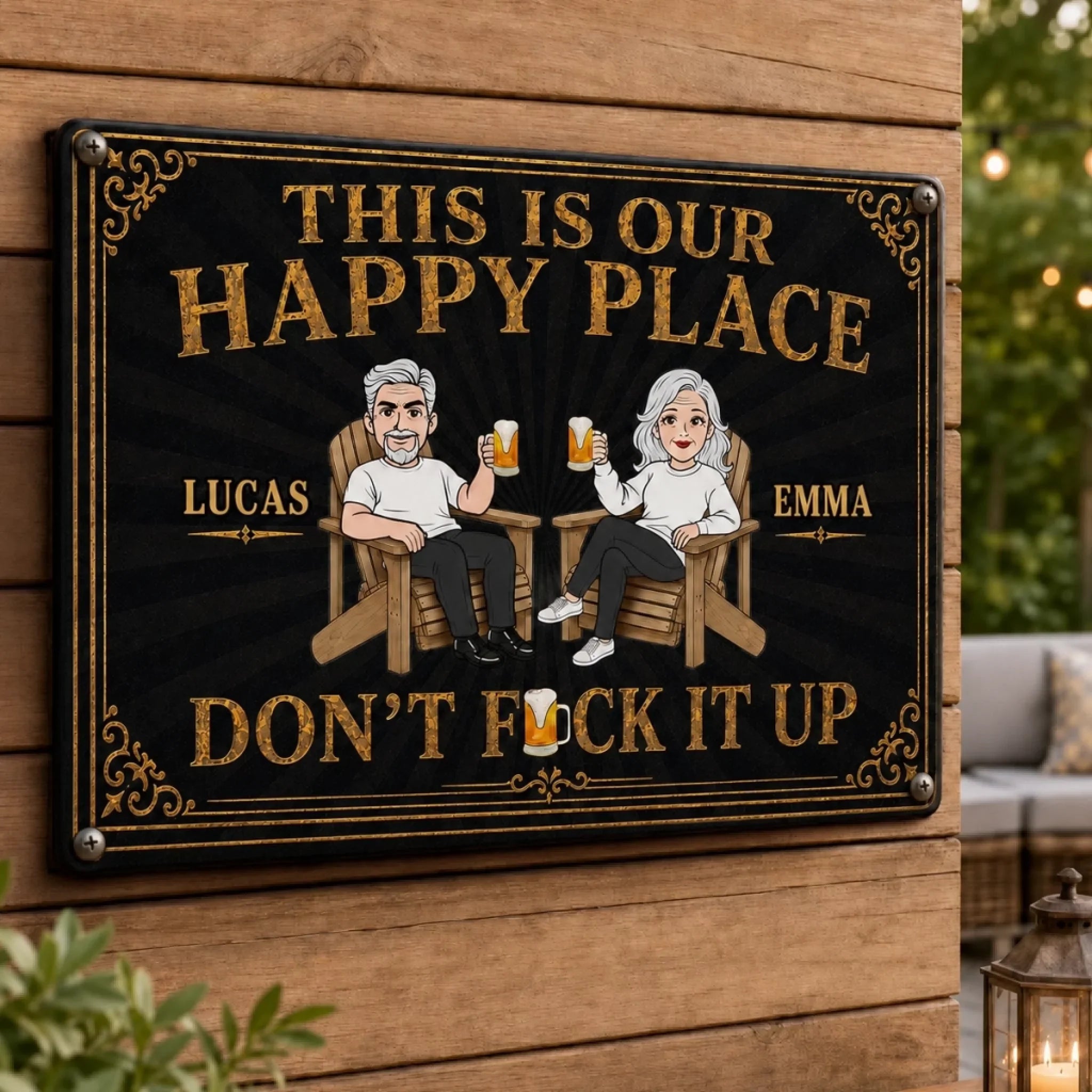Custom Home Decor Metal Sign - Personalized Summer Vacation And Travel Gifts For Husband And Wife, Him And Her - Keep It Chill Or Leave